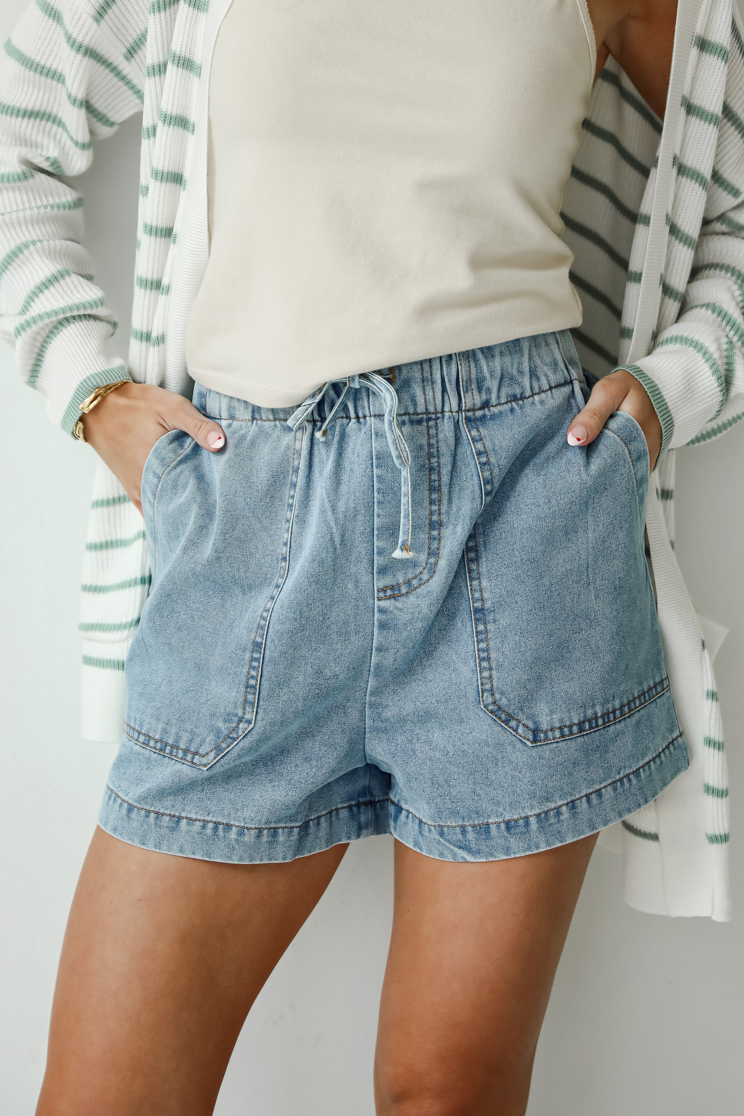 Whitney High-Rise Denim Shorts