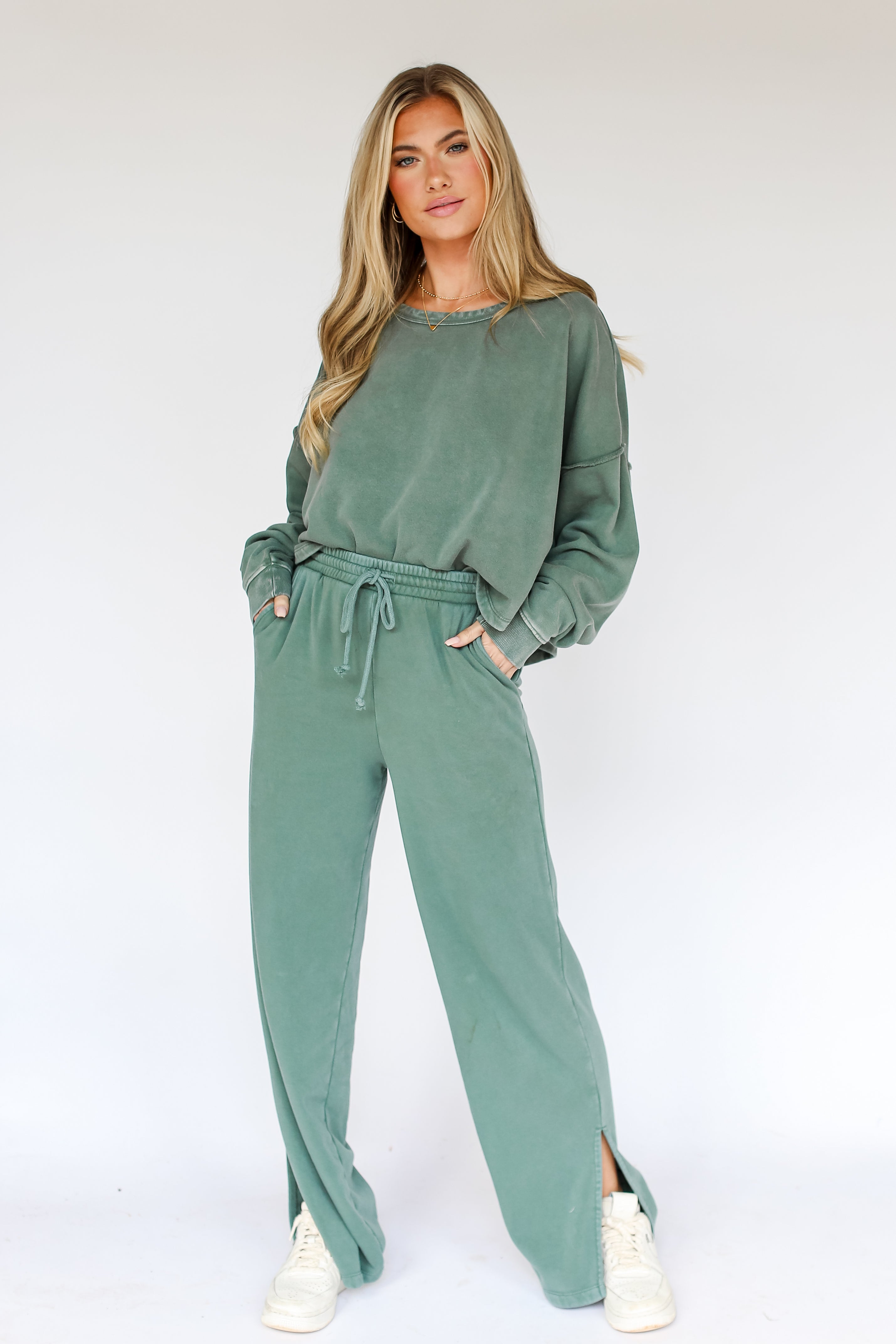 Fleece Lounge Pants with slits