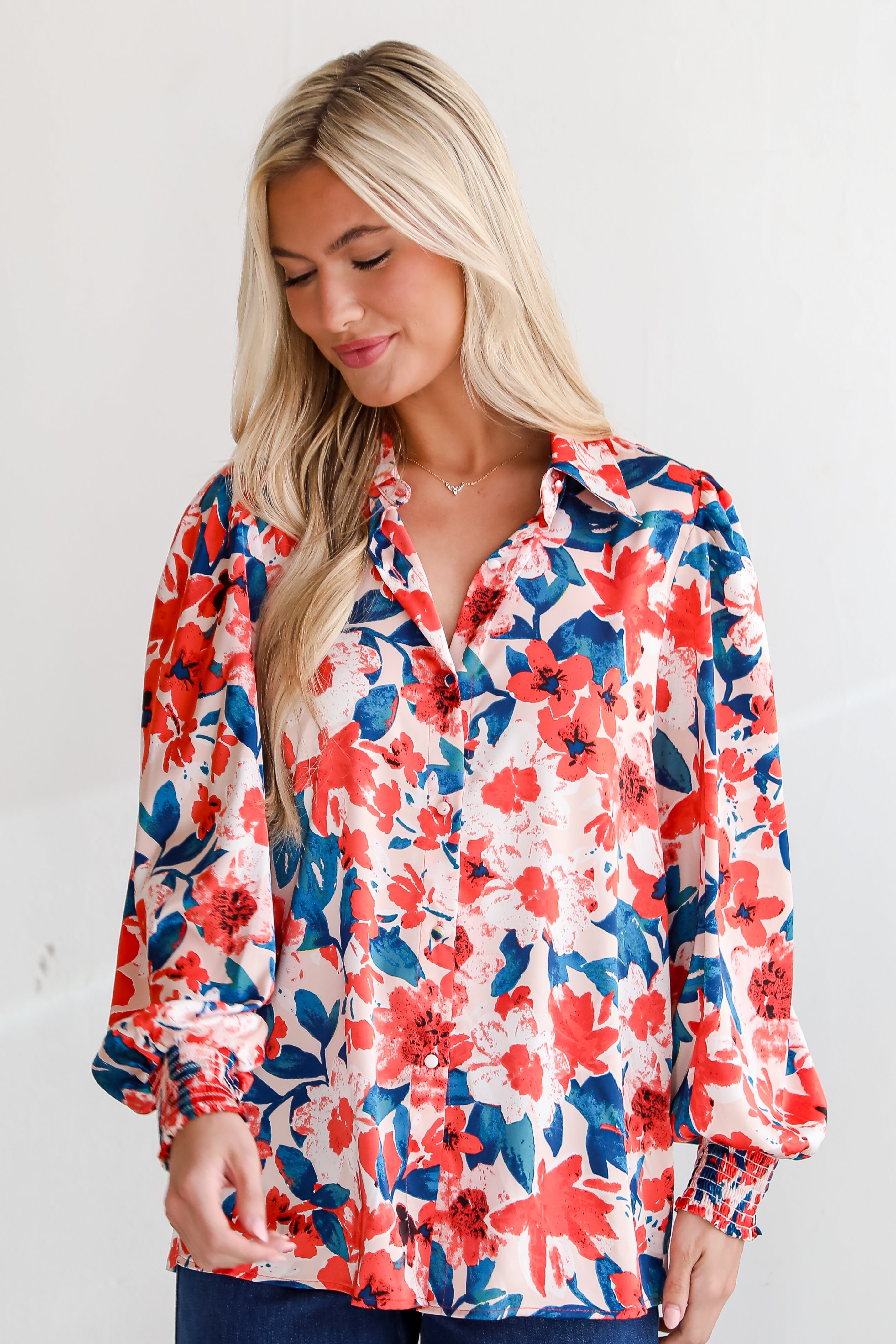 floral blouse