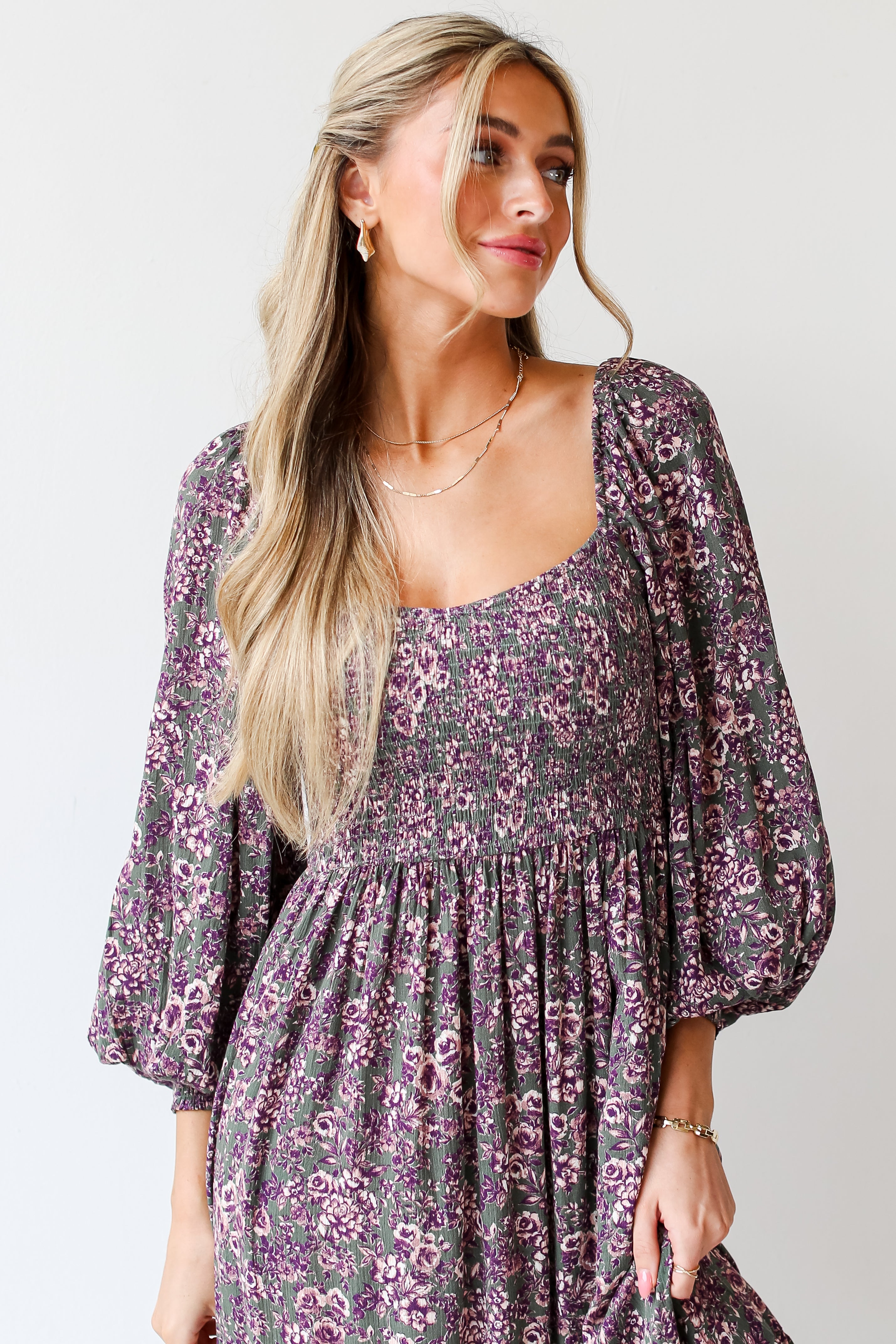 Floral Midi Dress close up