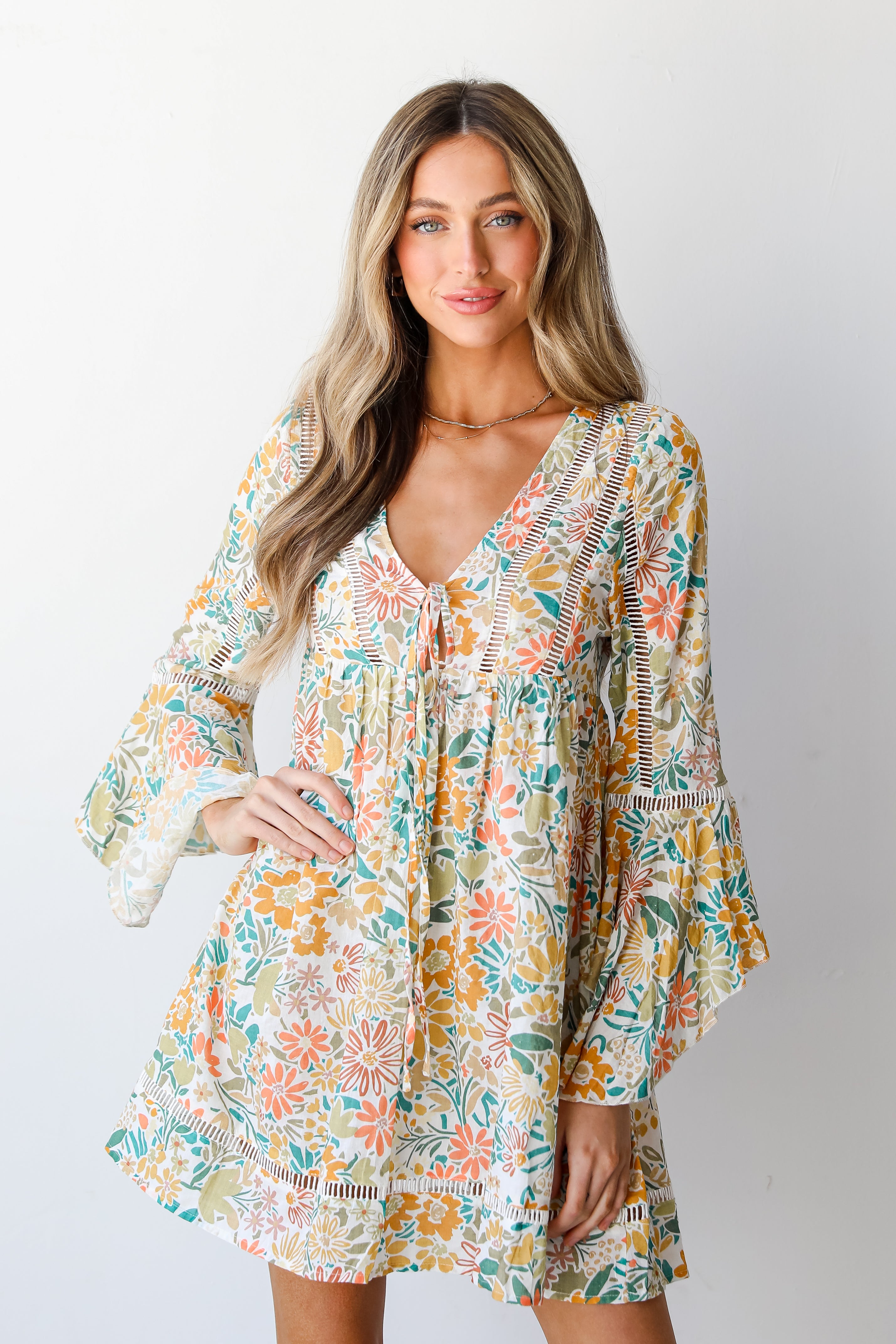Floral Babydoll Mini Dress