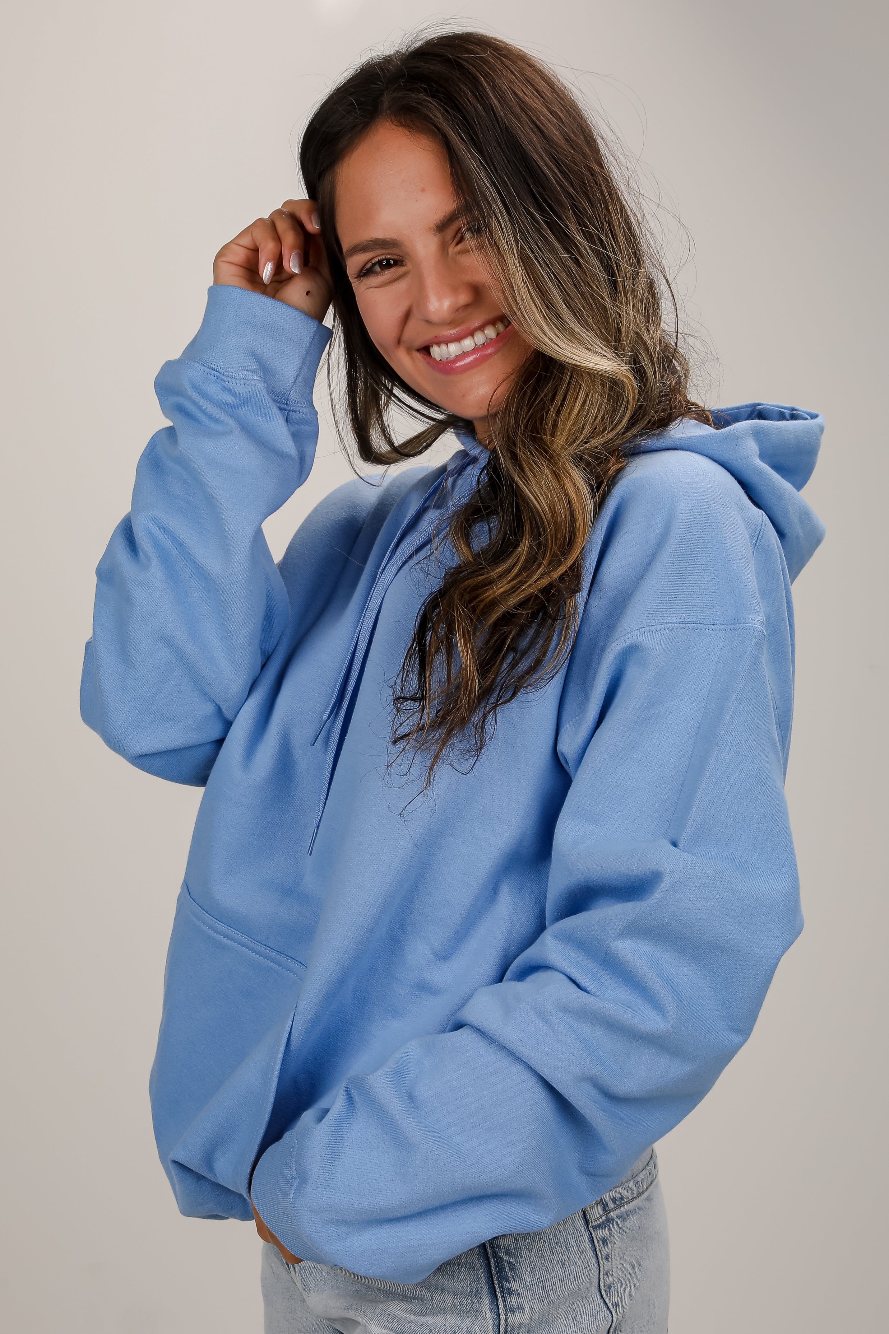 Light Blue Our World Needs Jesus Hoodie