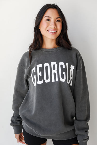 Charcoal Georgia Pullover front view