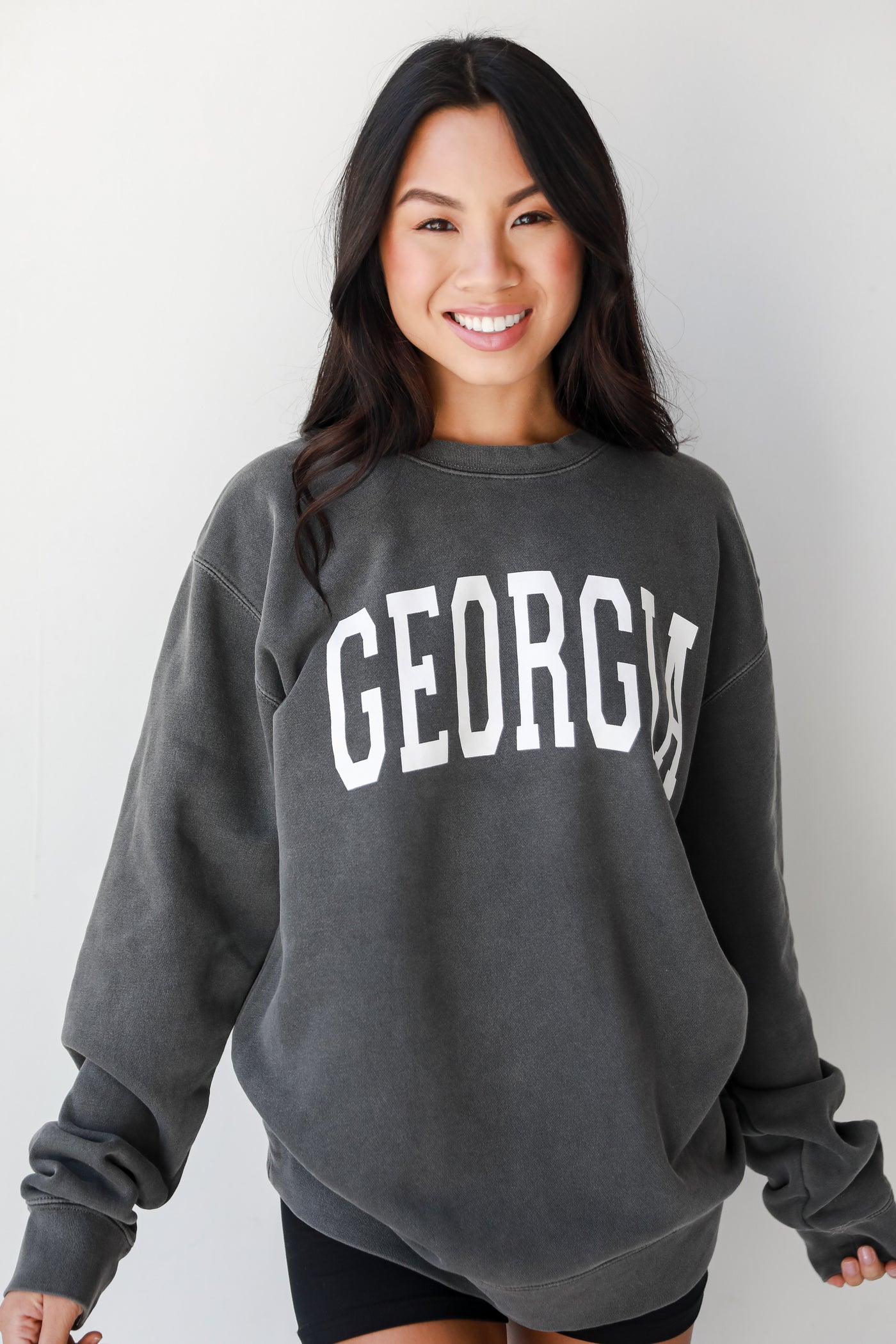 Charcoal Georgia Pullover front view