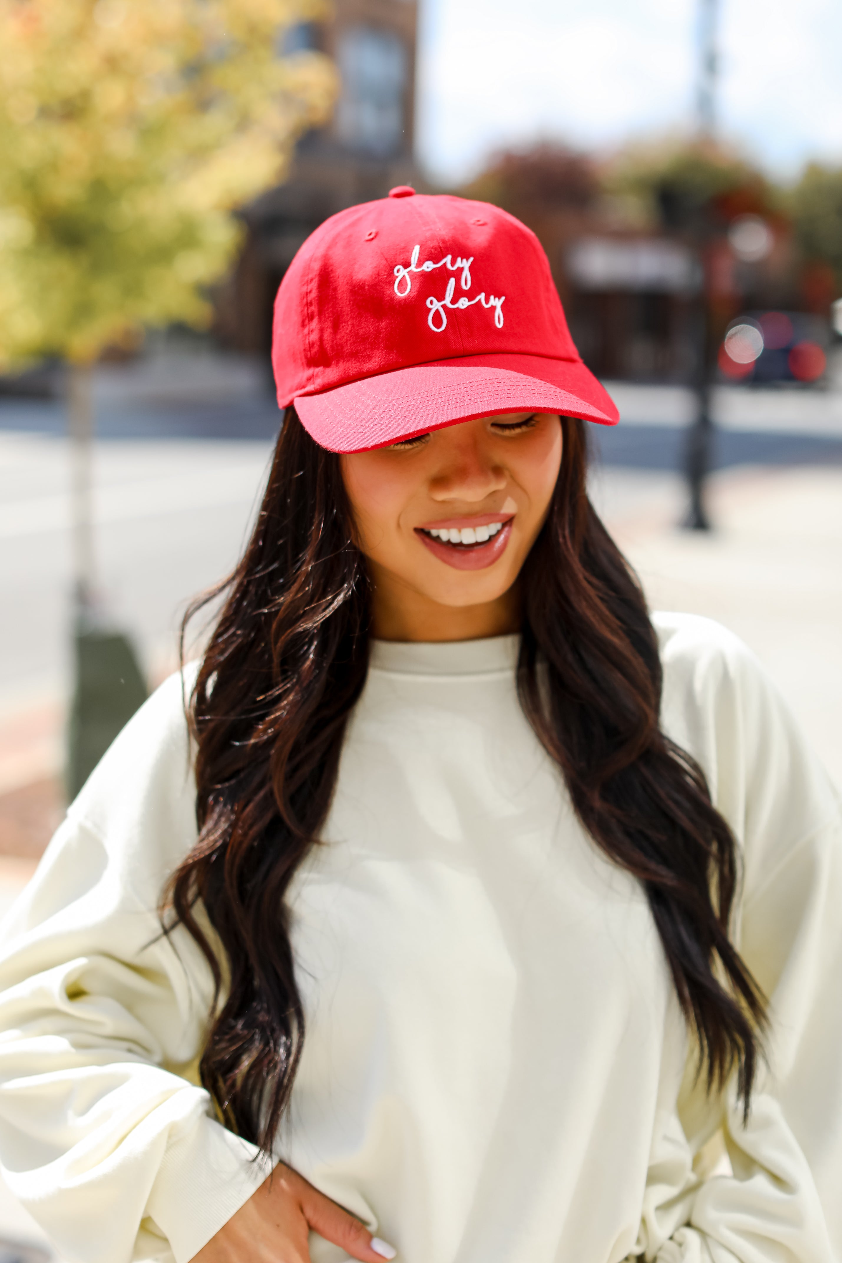 red Glory Glory Embroidered Hat
