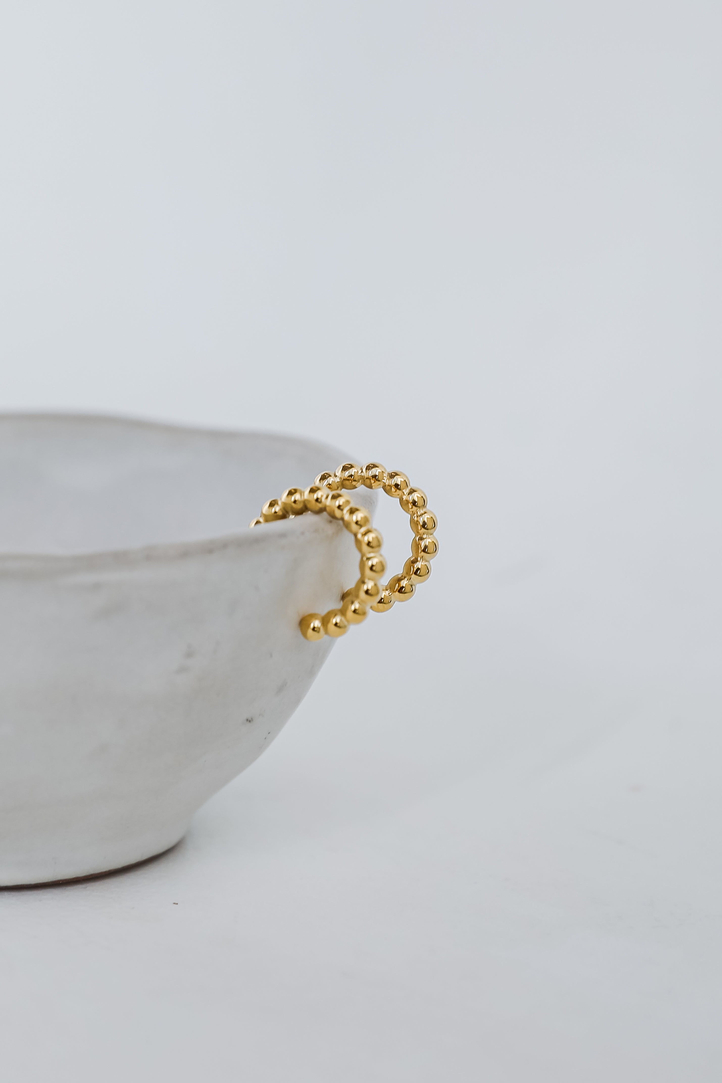 Eden Gold Beaded Mini Hoop Earrings