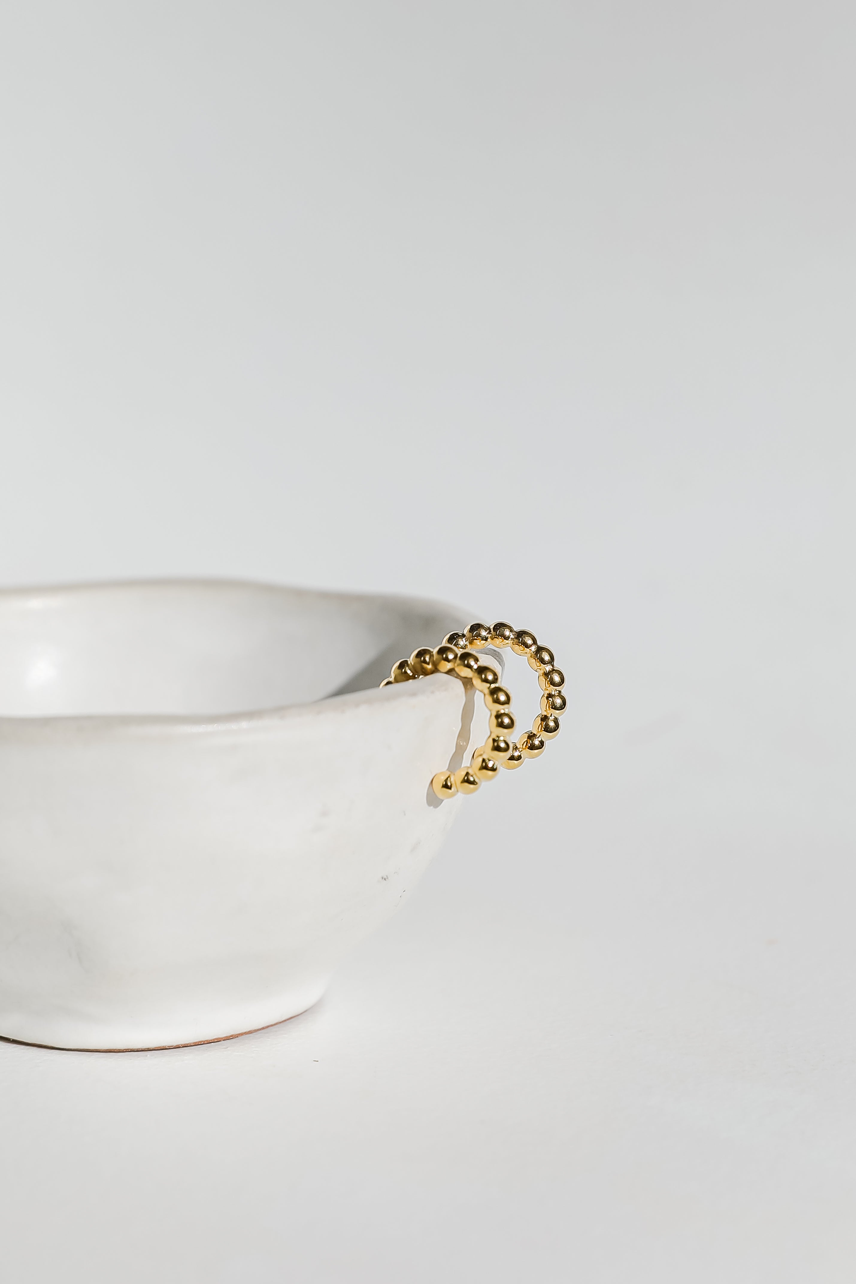 Eden Gold Beaded Mini Hoop Earrings