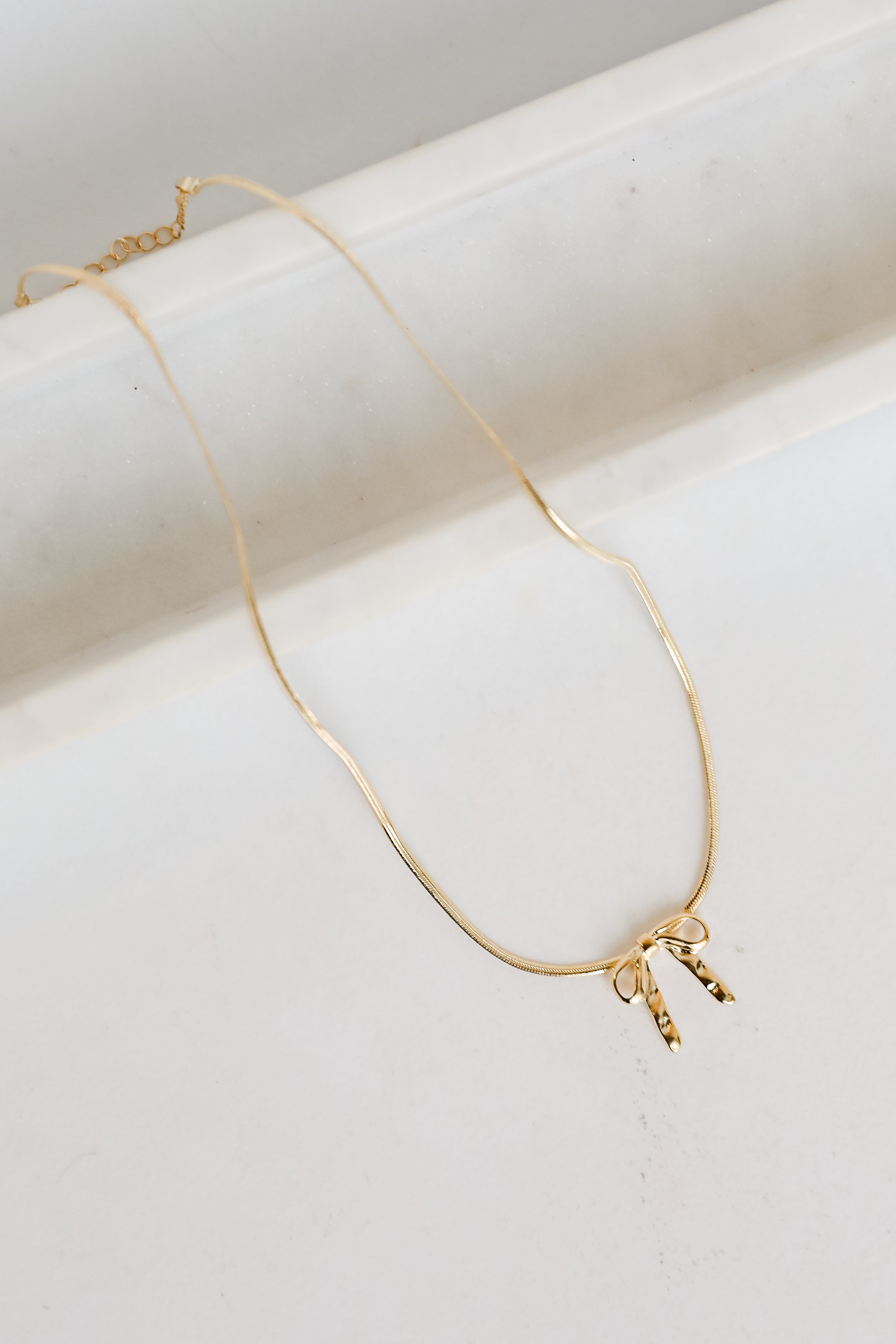 Gracie Gold Bow Charm Necklace