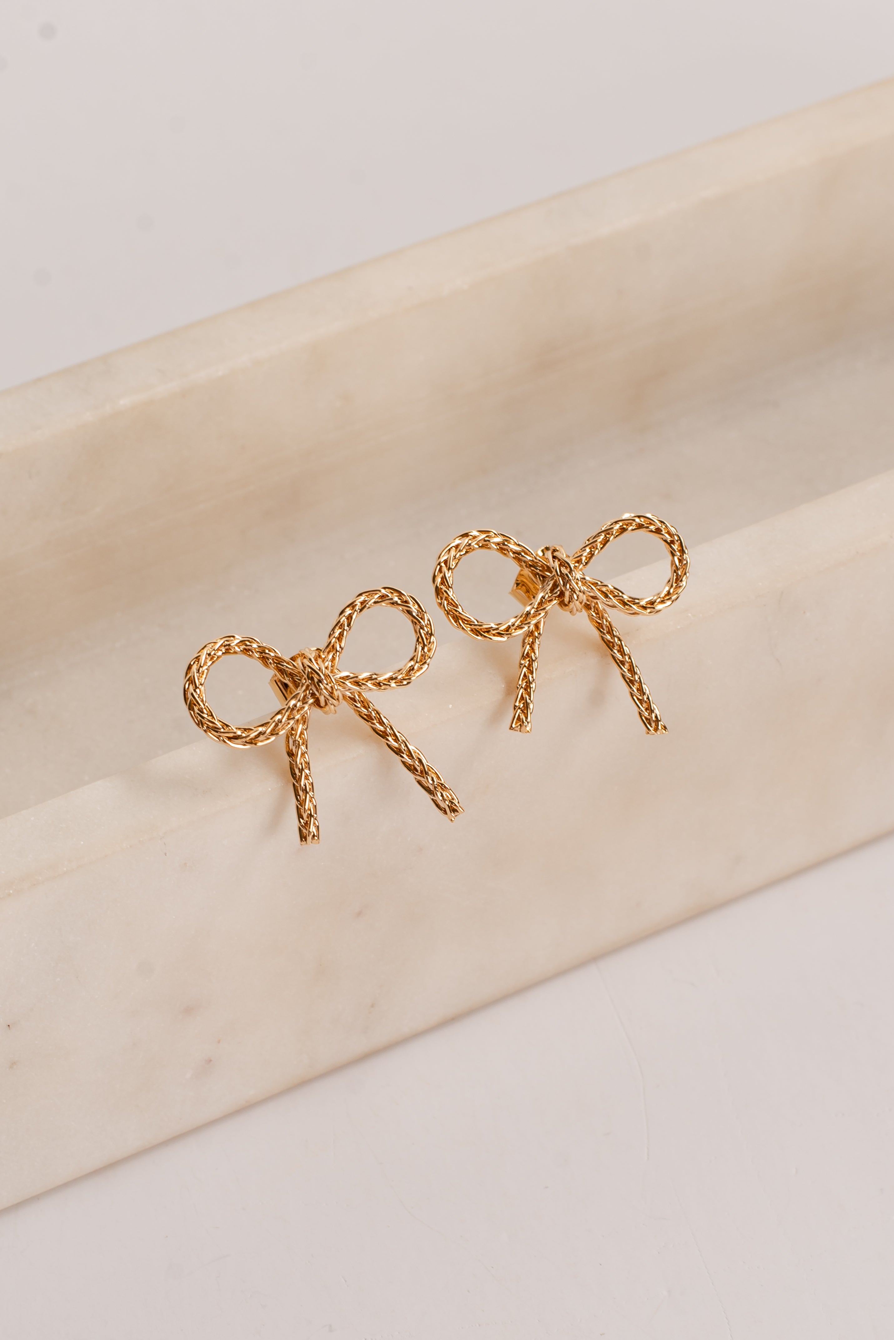 Bianca Gold Bow Earrings
