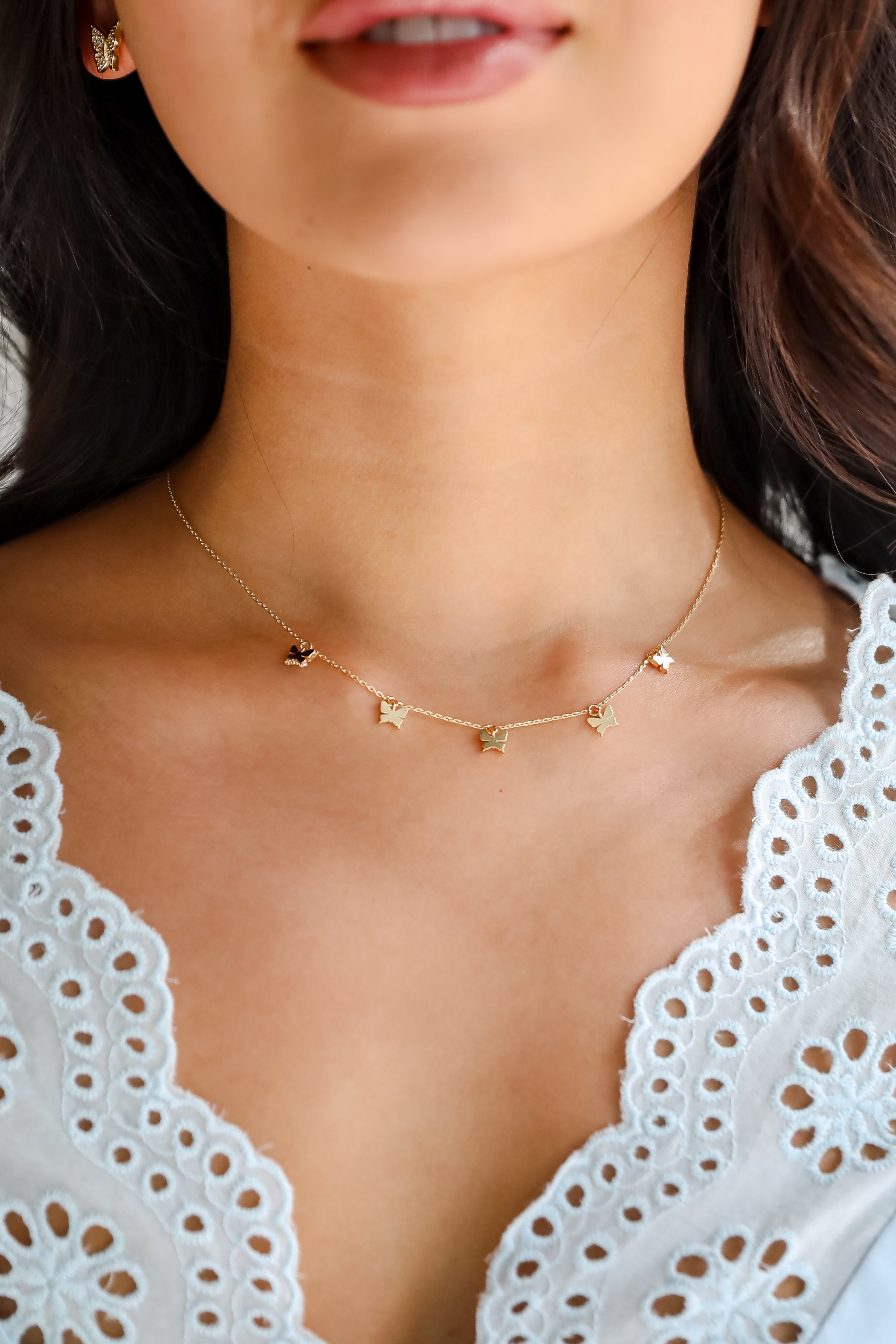 Alaya Gold Butterfly Charm Necklace