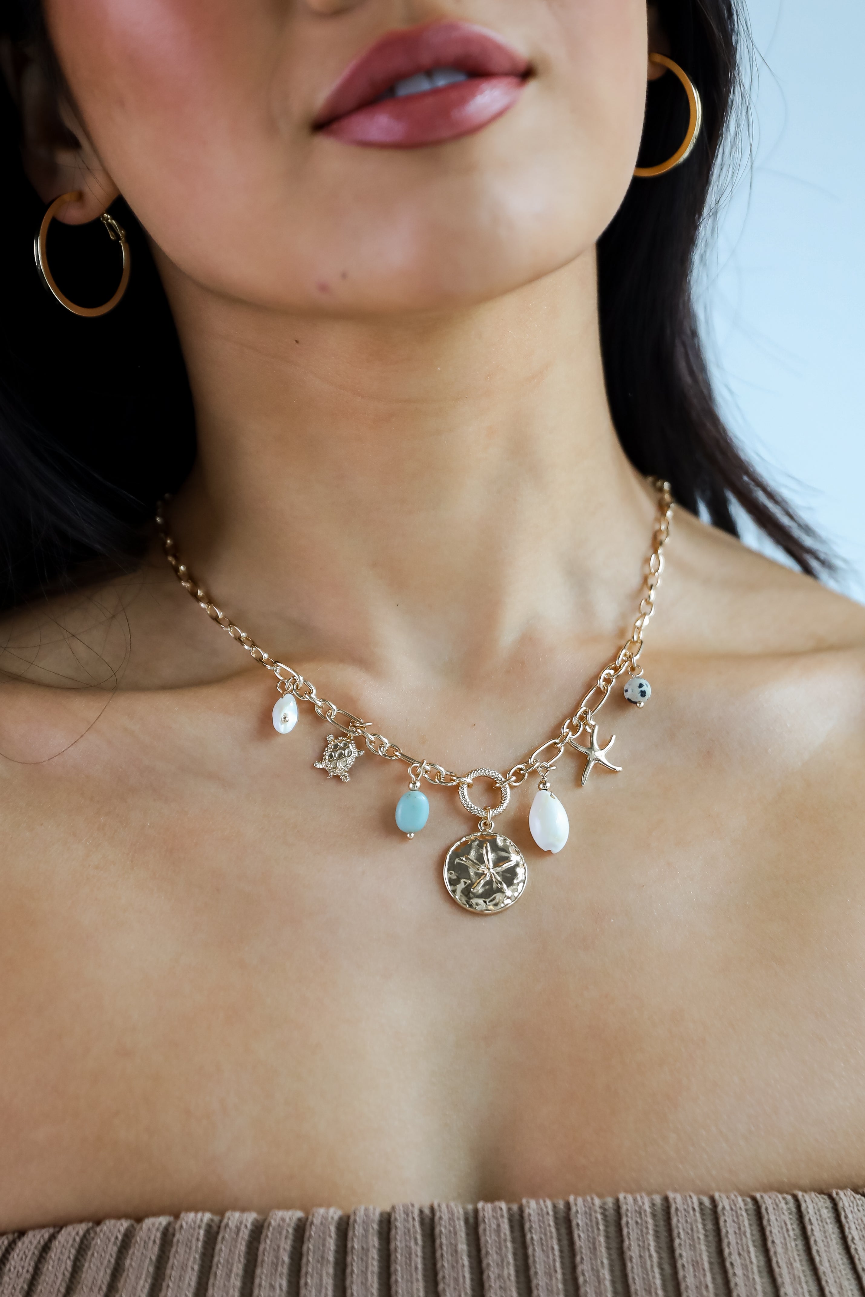 Amelia Gold Charm Necklace