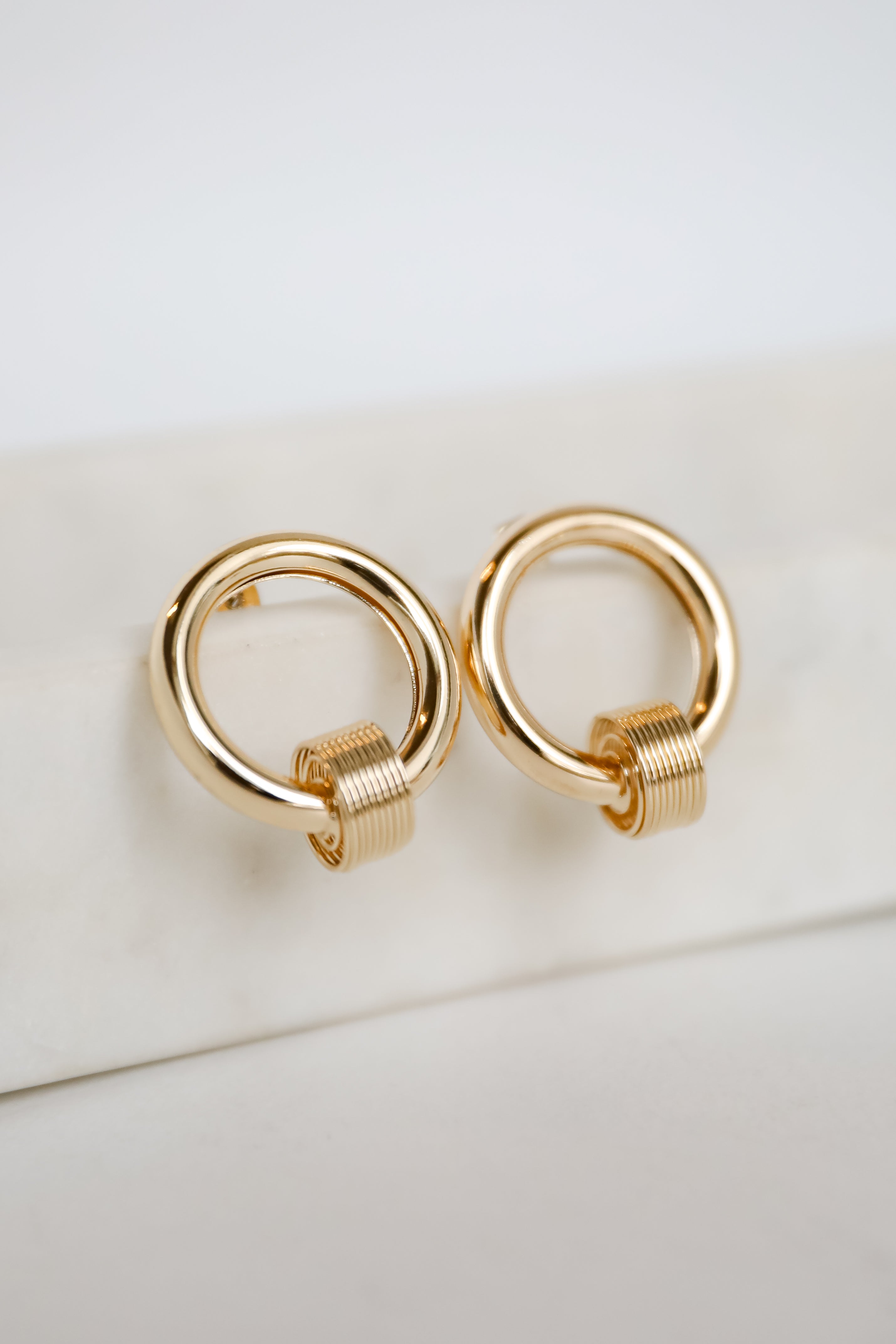 Ashley Gold Circle Earrings