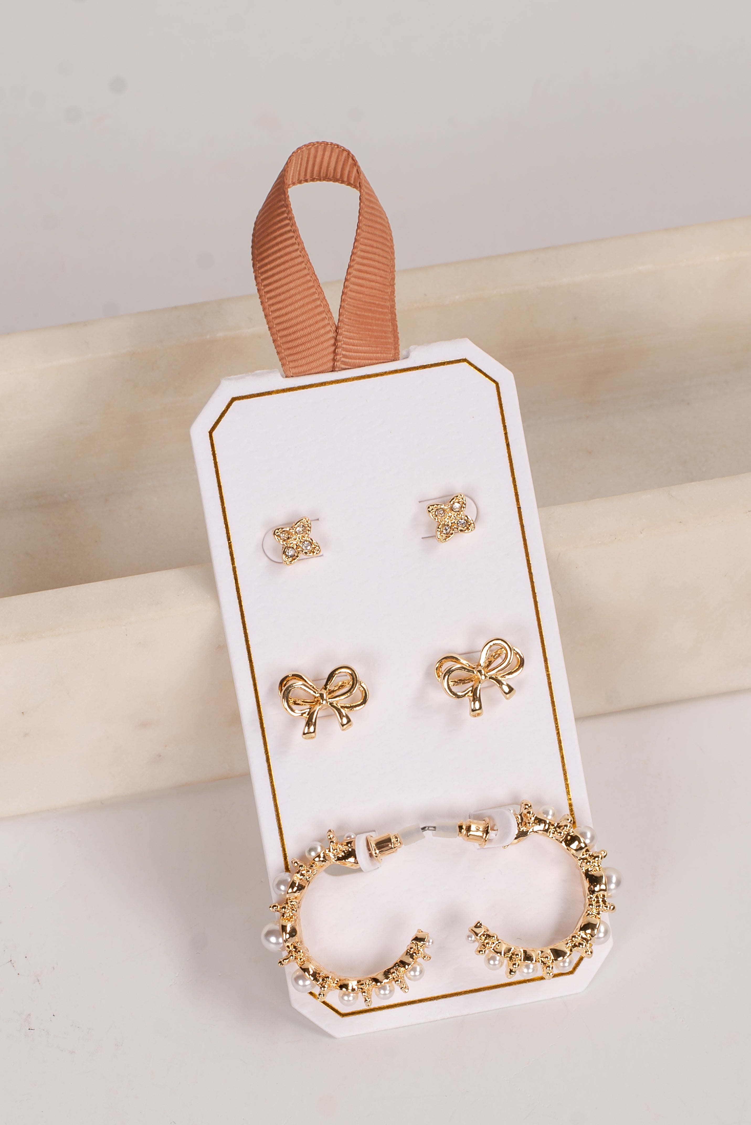 Caroline Gold Earring Set