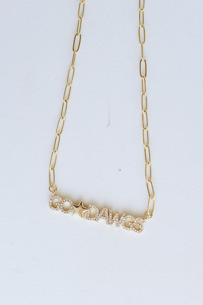 Gold Go Dawgs Necklace