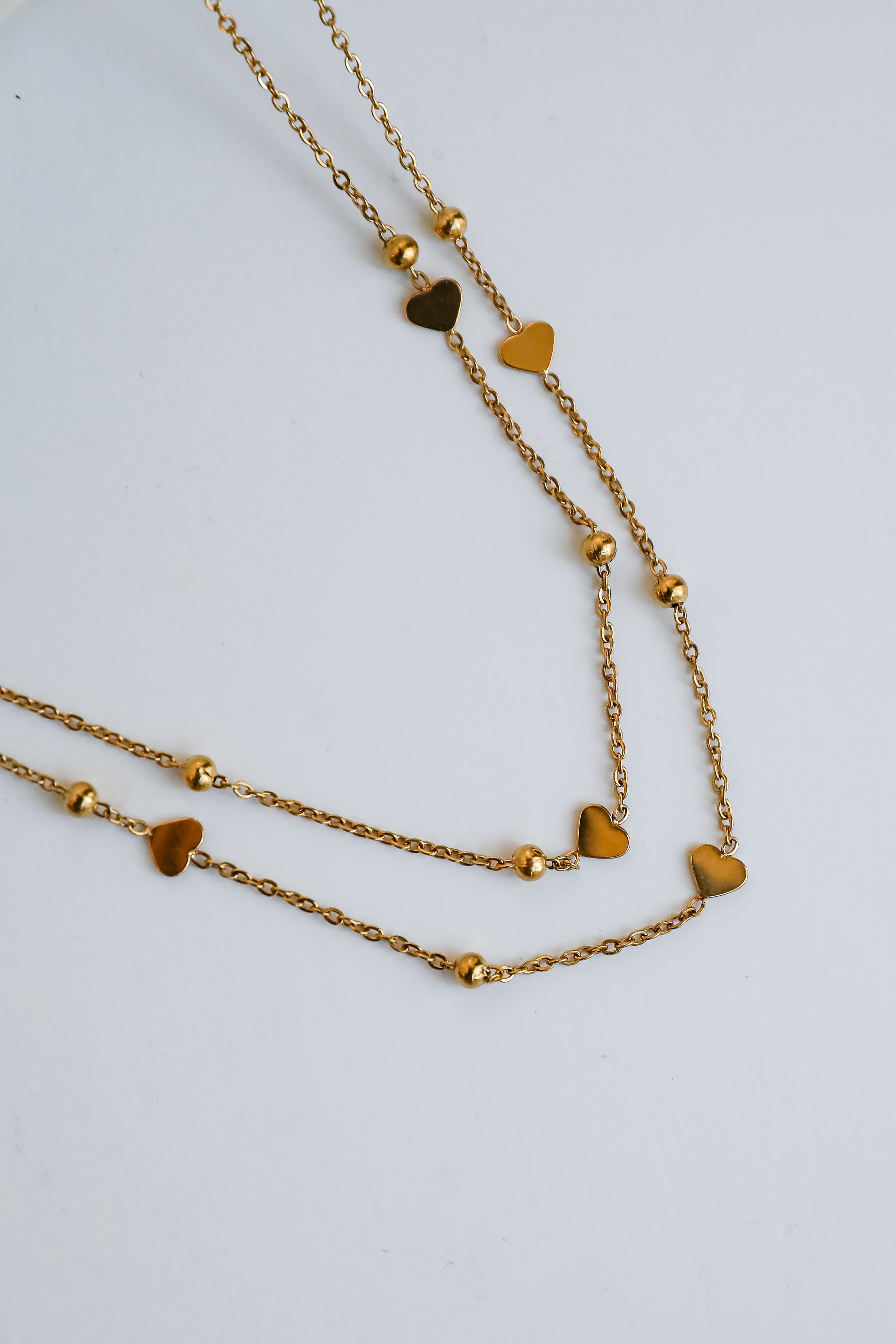 Rosie Gold Heart Charm Layered Necklace