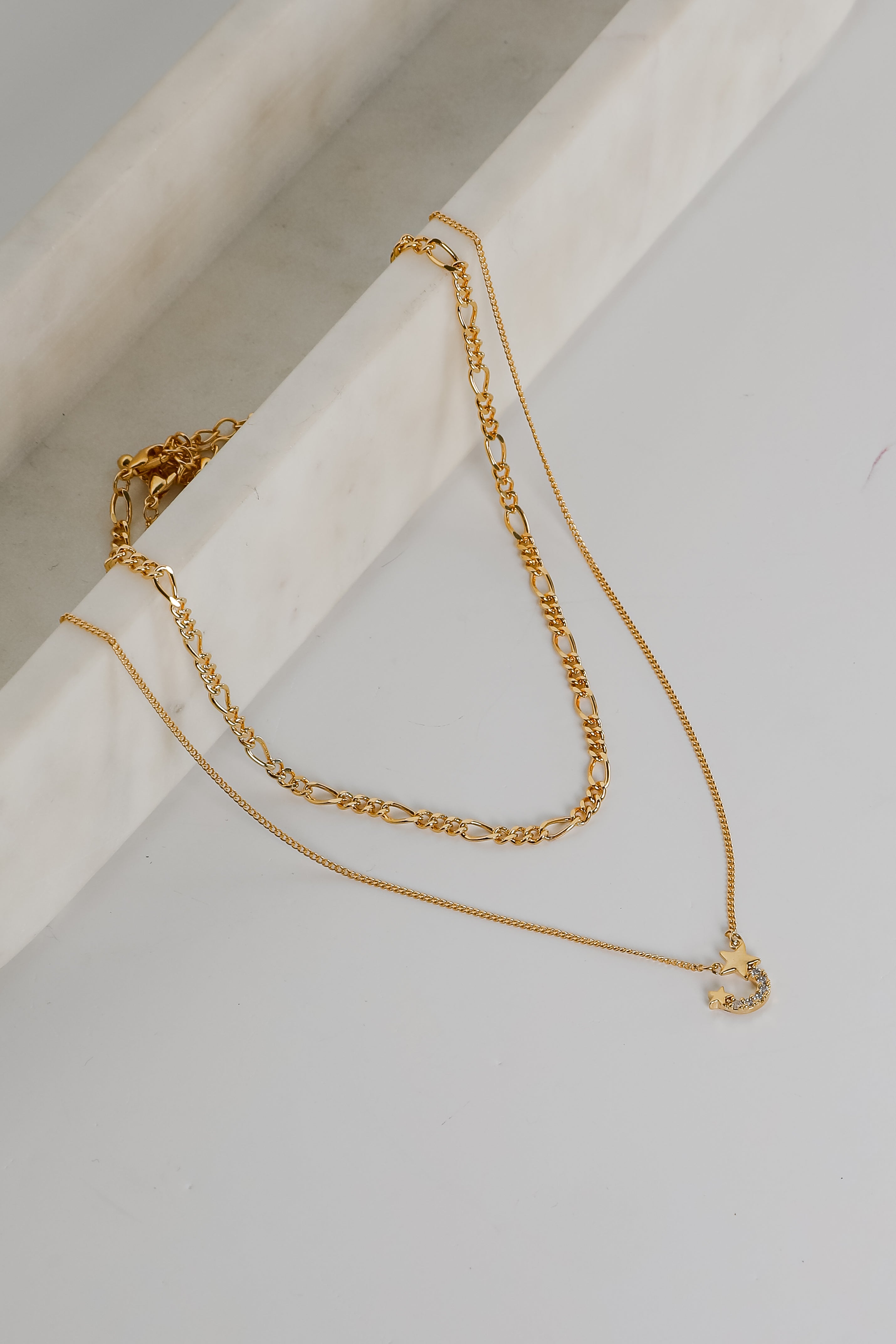 Hazel Gold Layered Chain Necklace