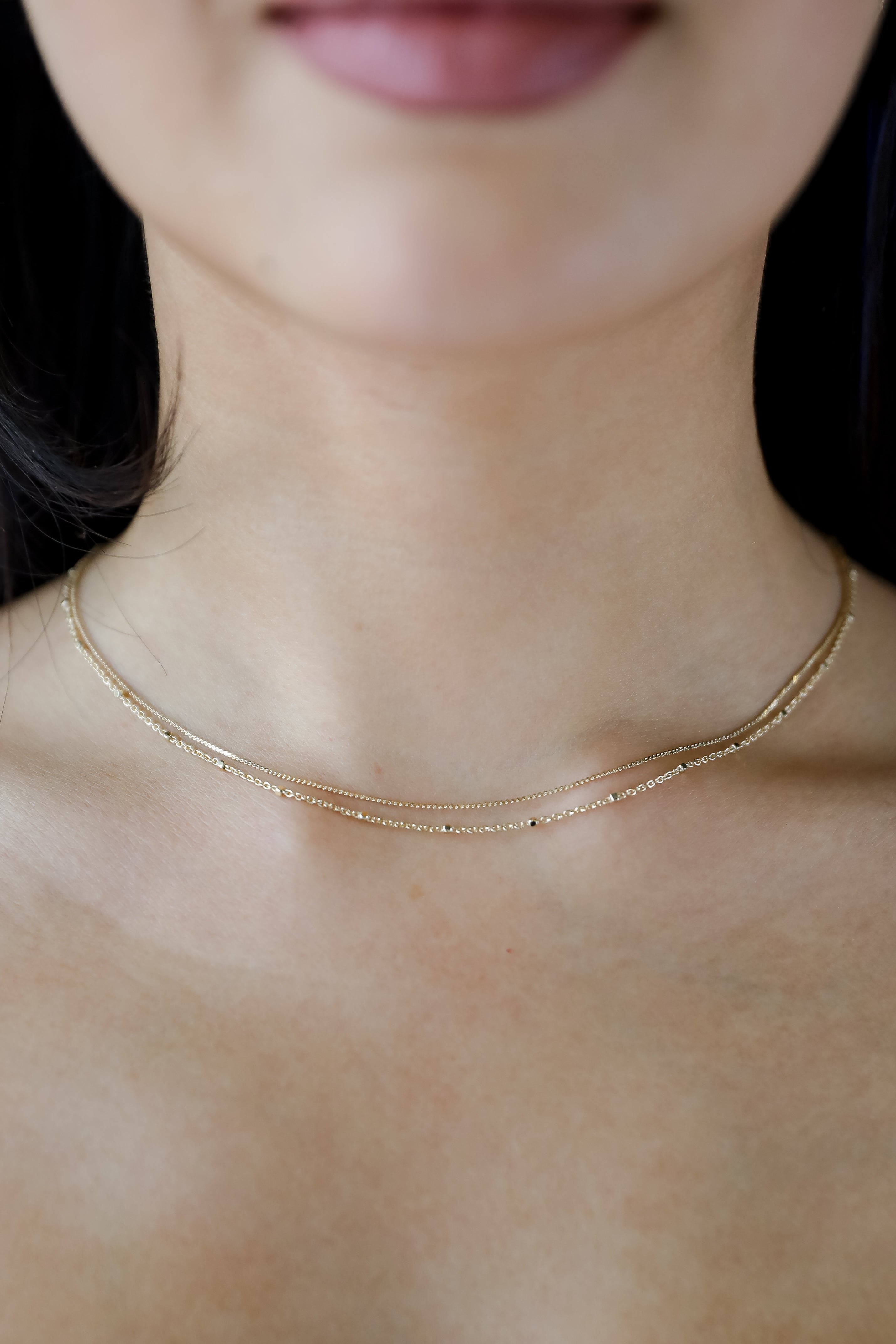 Nova Gold Layered Chain Necklace