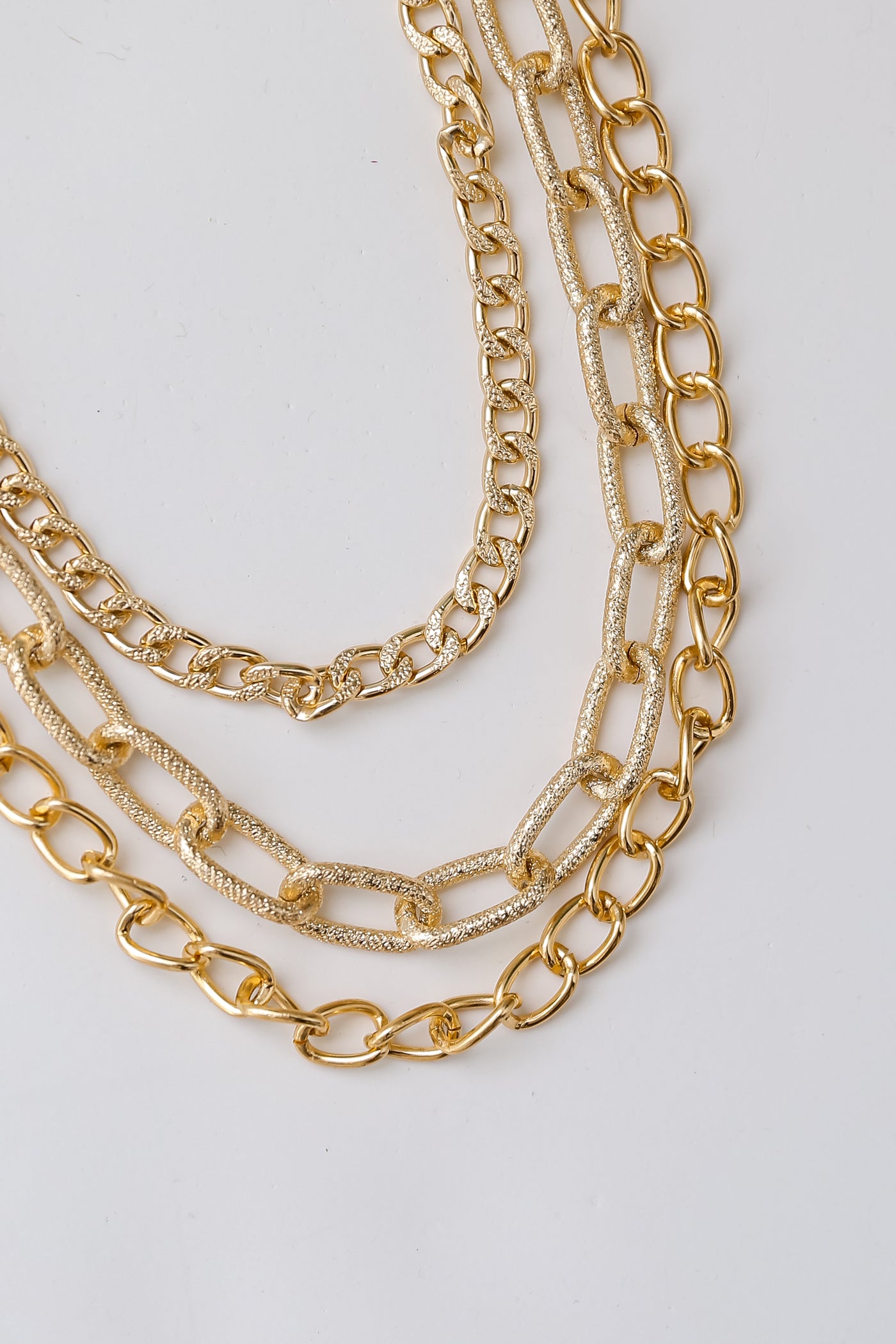Gold Chainlink Layered Necklace