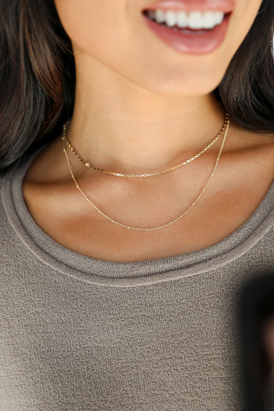 dainty gold necklaces for women