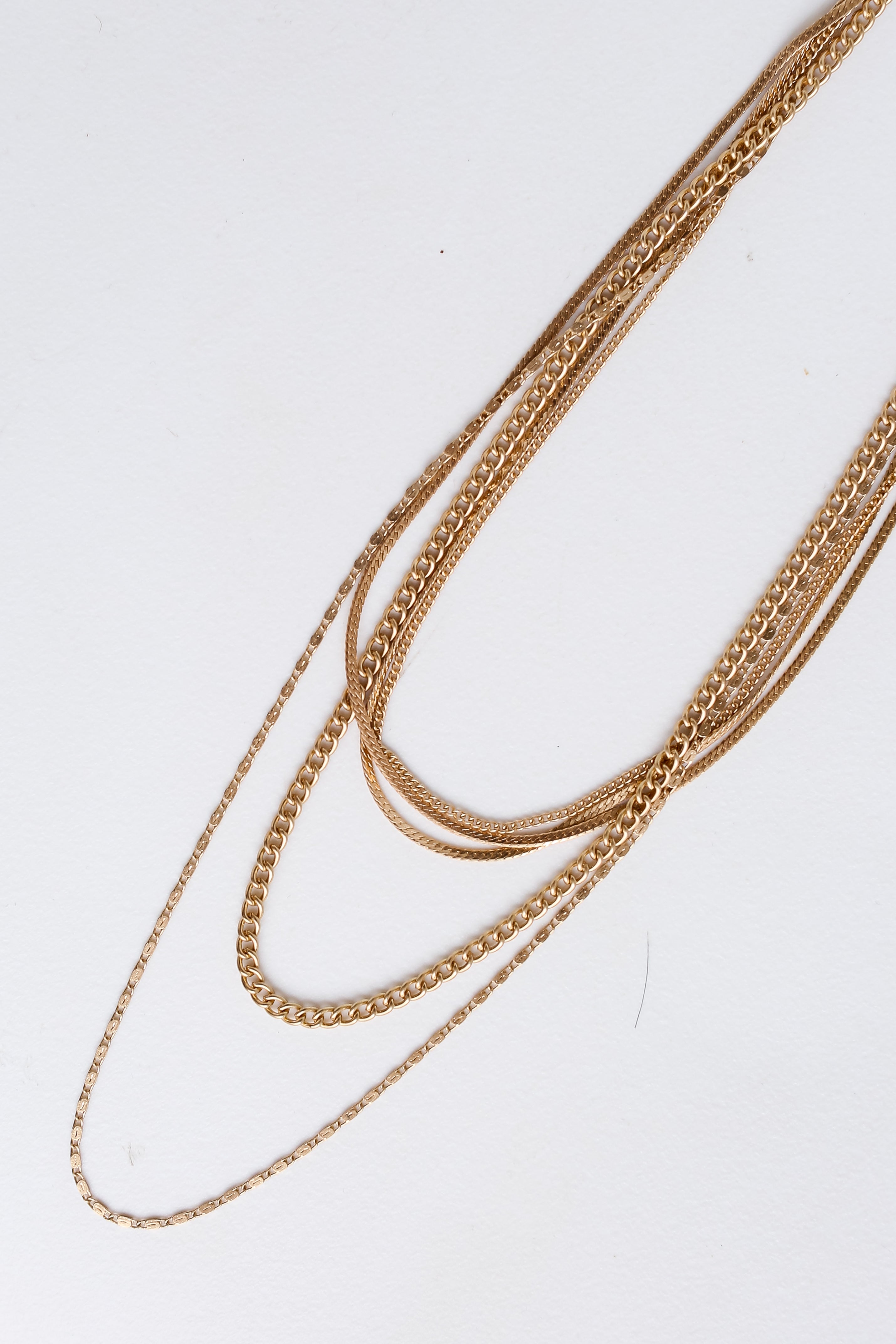 Dainty Gold Chain Layered Necklace Dress Up