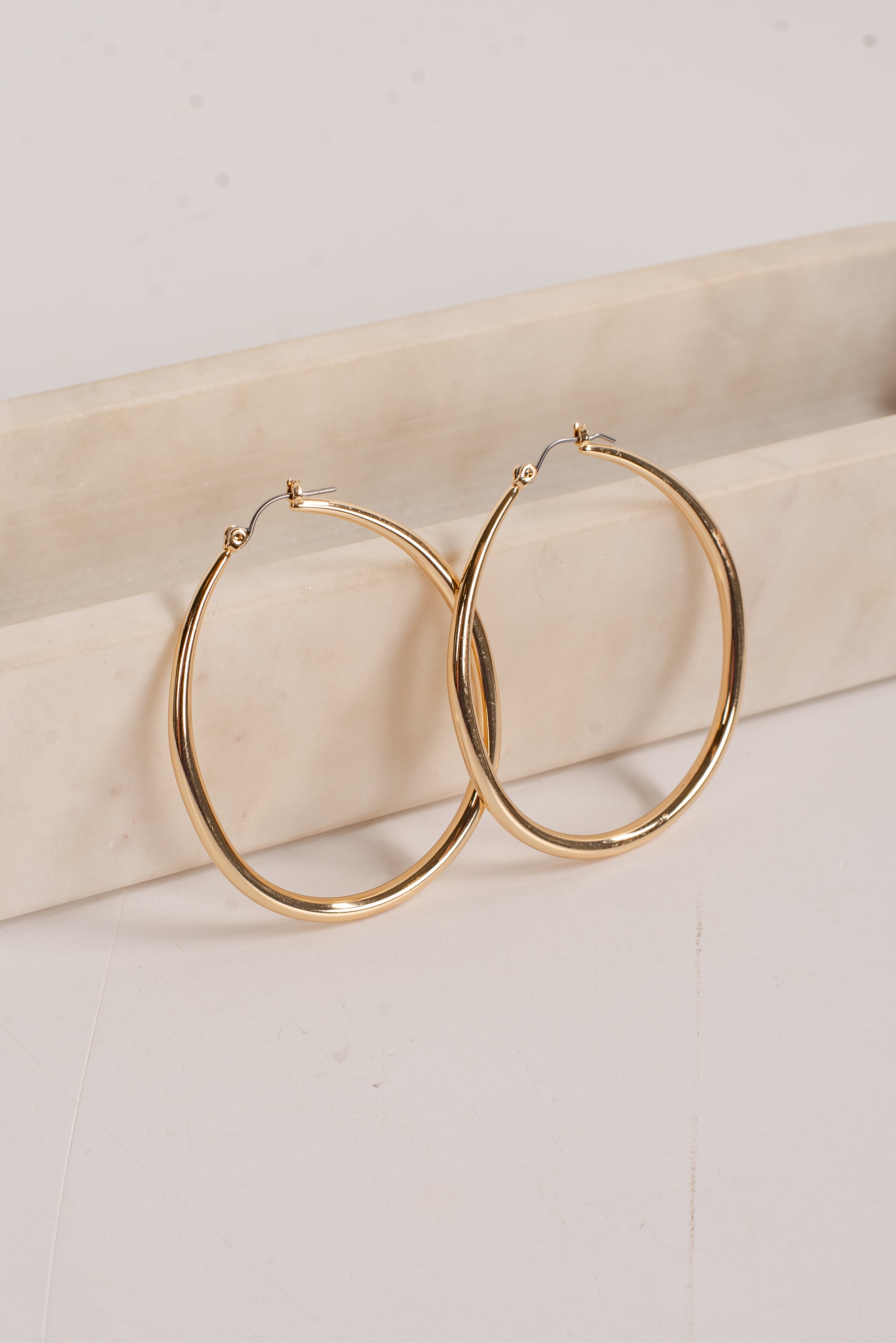Gracie Gold Oval Hoop Earrings