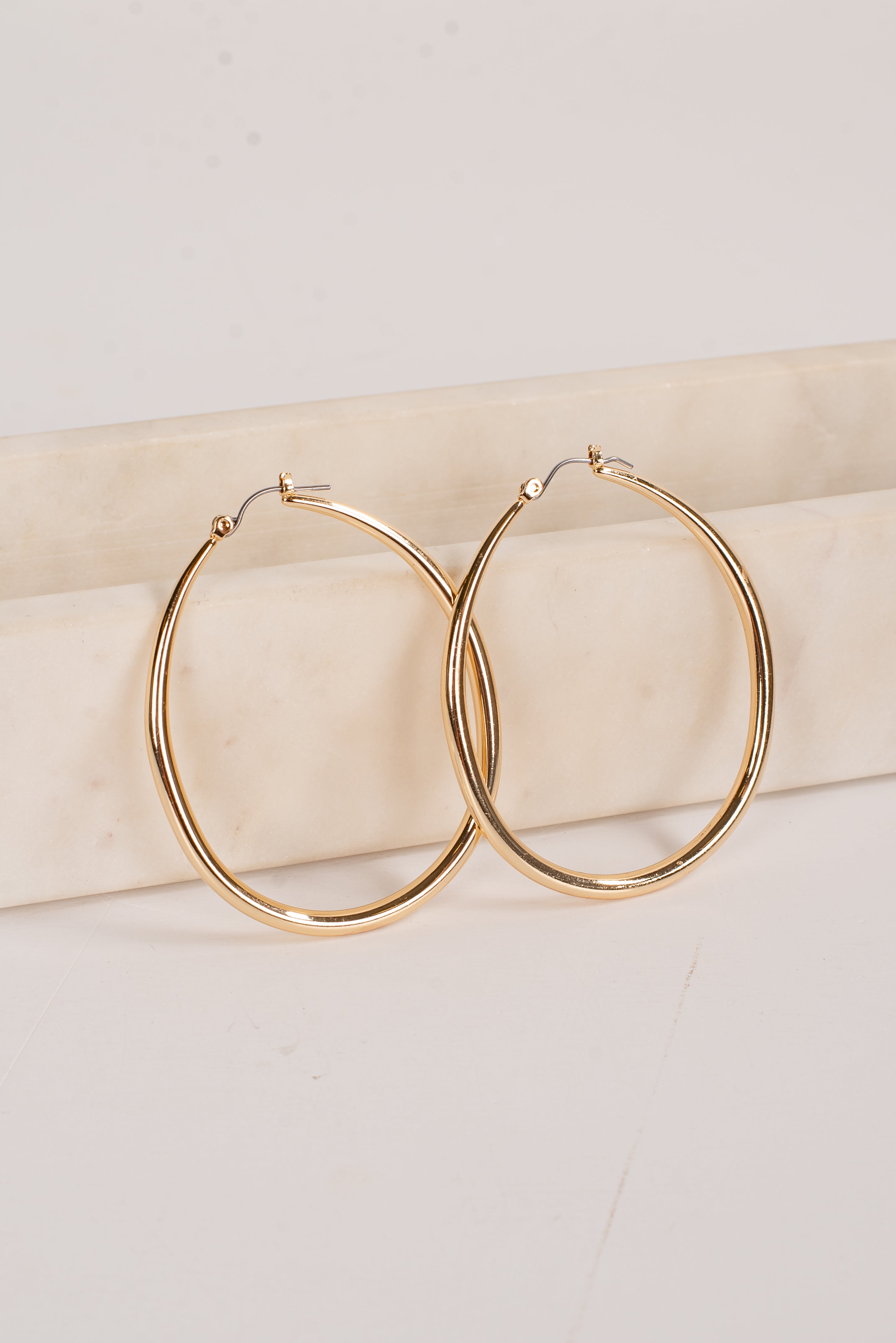 Gracie Gold Oval Hoop Earrings