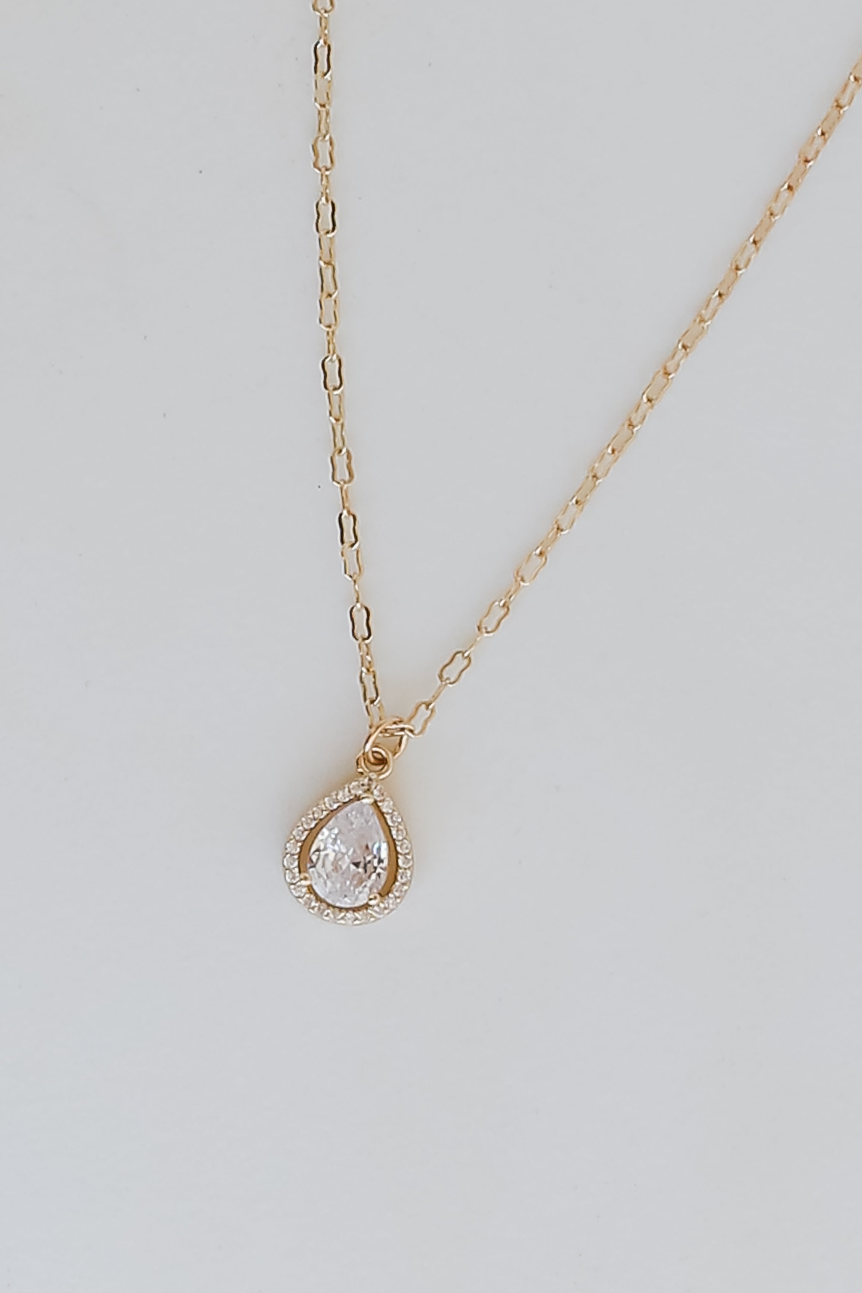 Cute Gold Rhinestone Charm Necklace Trendy Jewelry DressUp Dress Up
