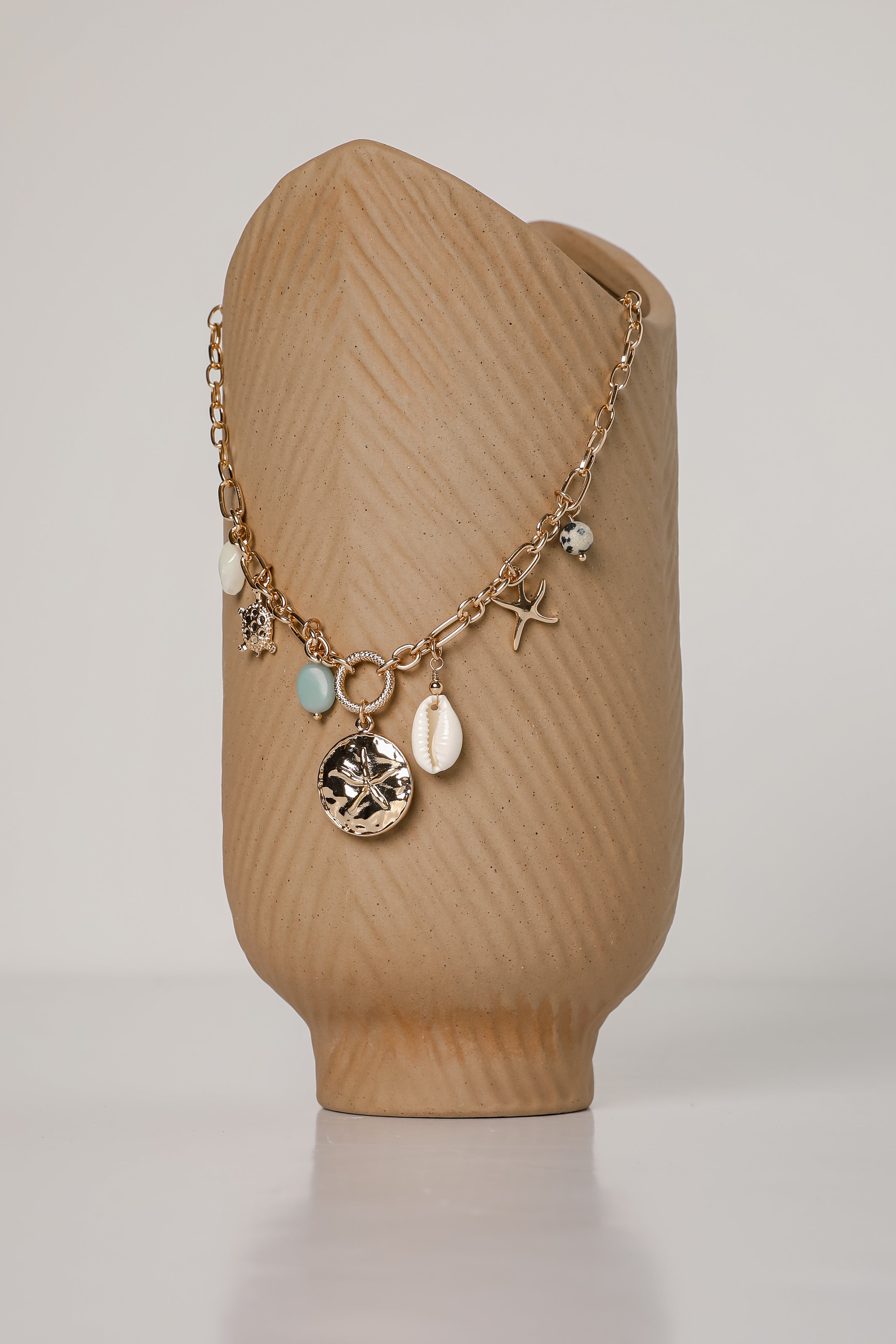 Amelia Gold Charm Necklace