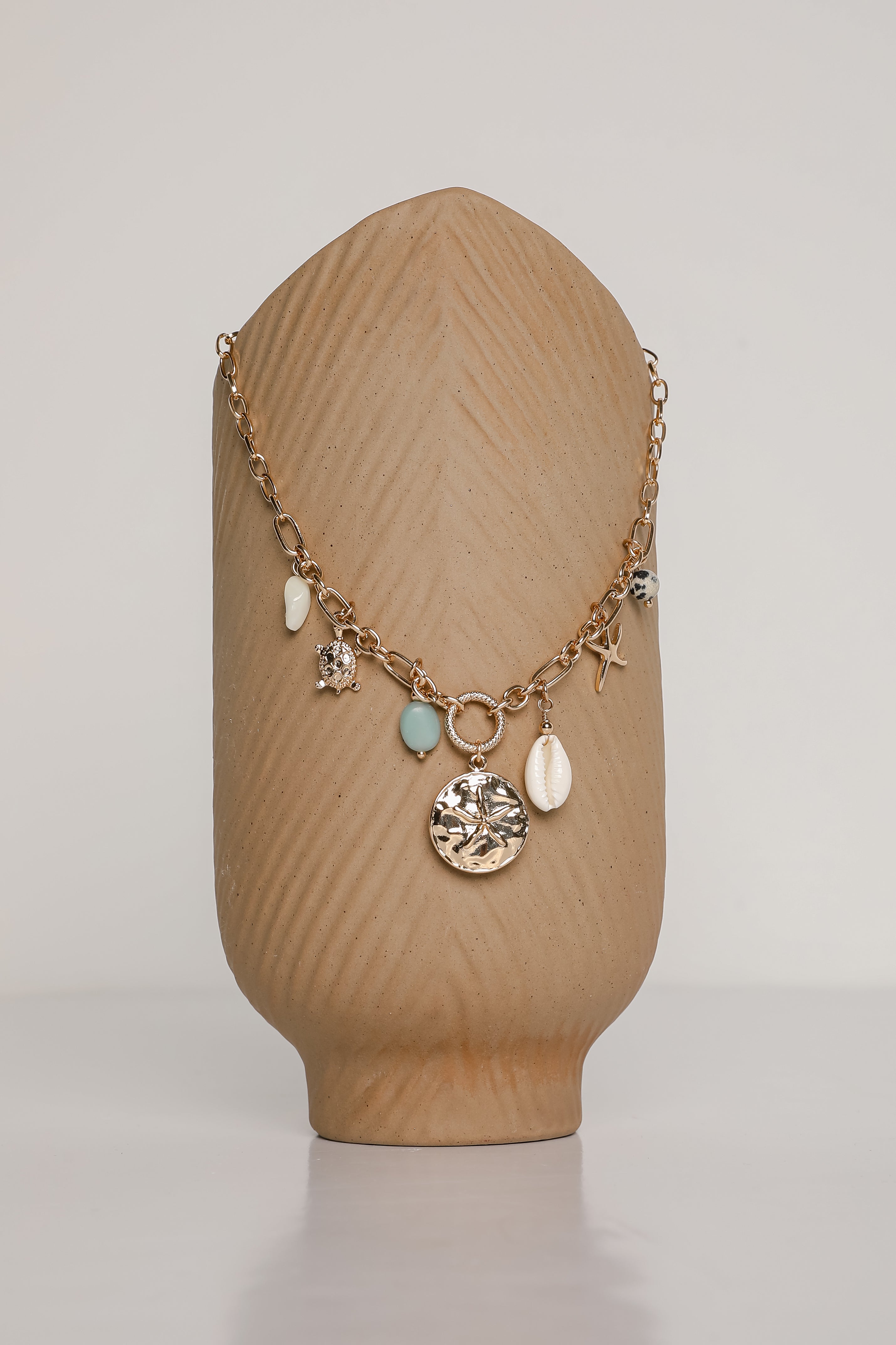 Amelia Gold Charm Necklace