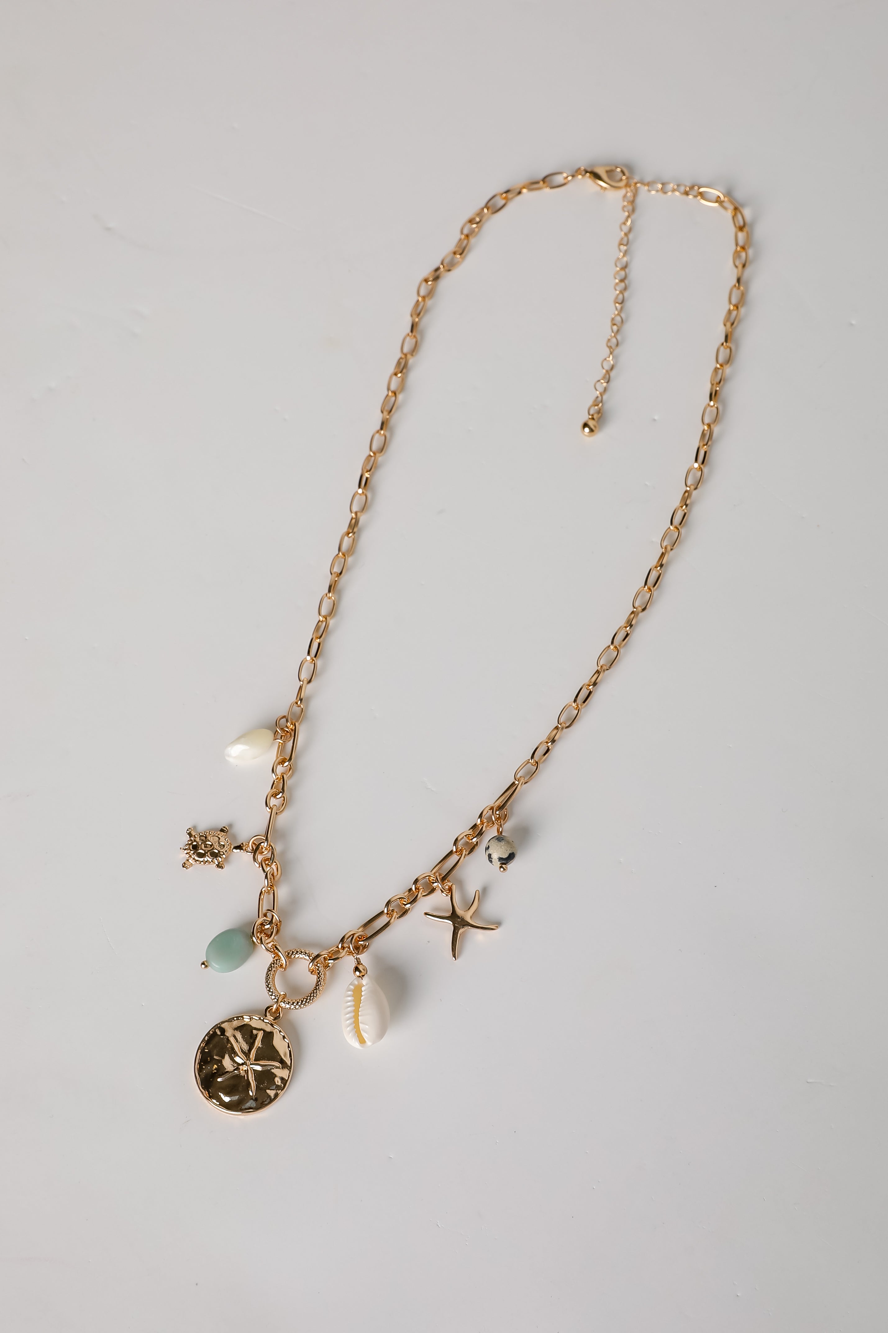 Amelia Gold Charm Necklace