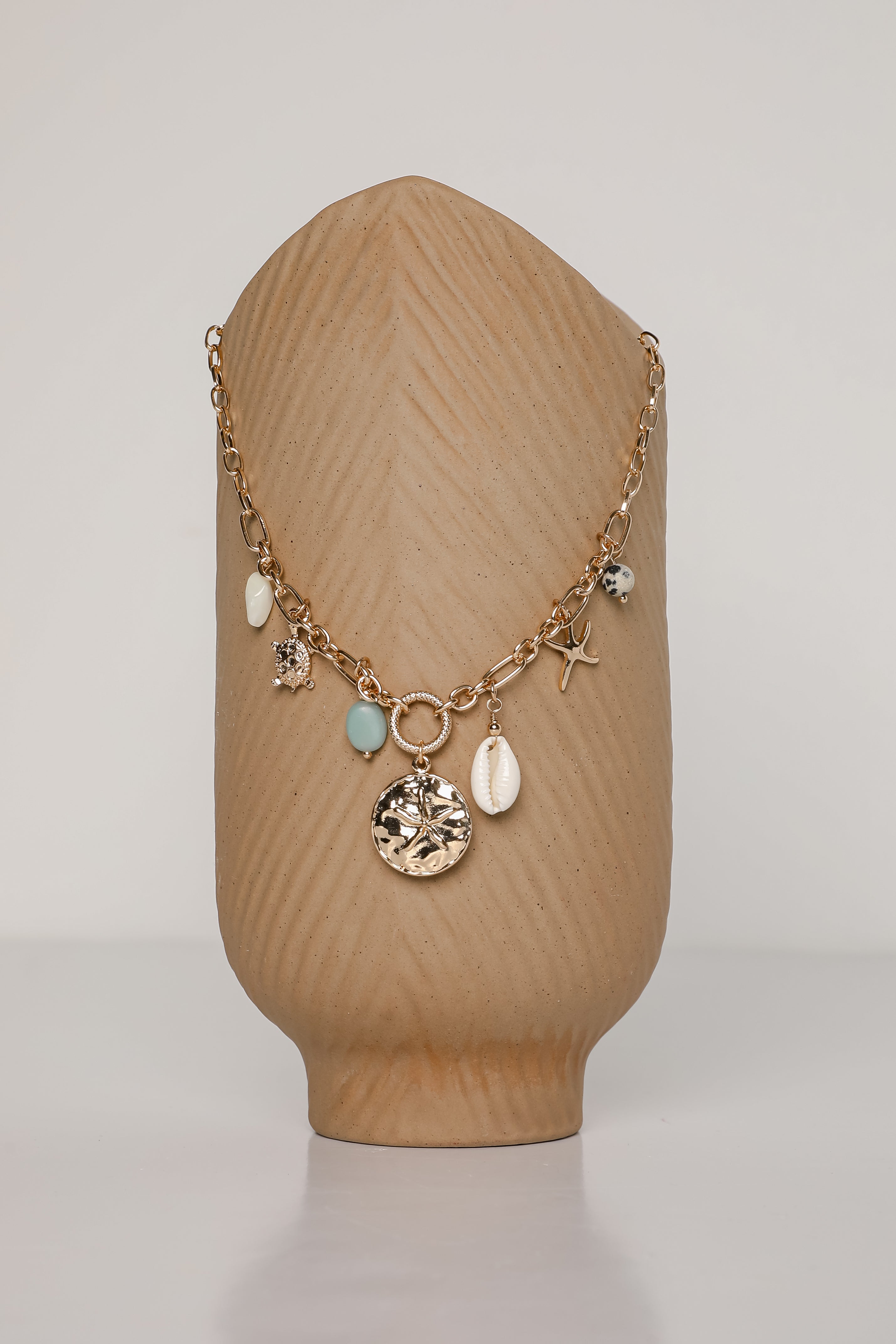 Amelia Gold Charm Necklace