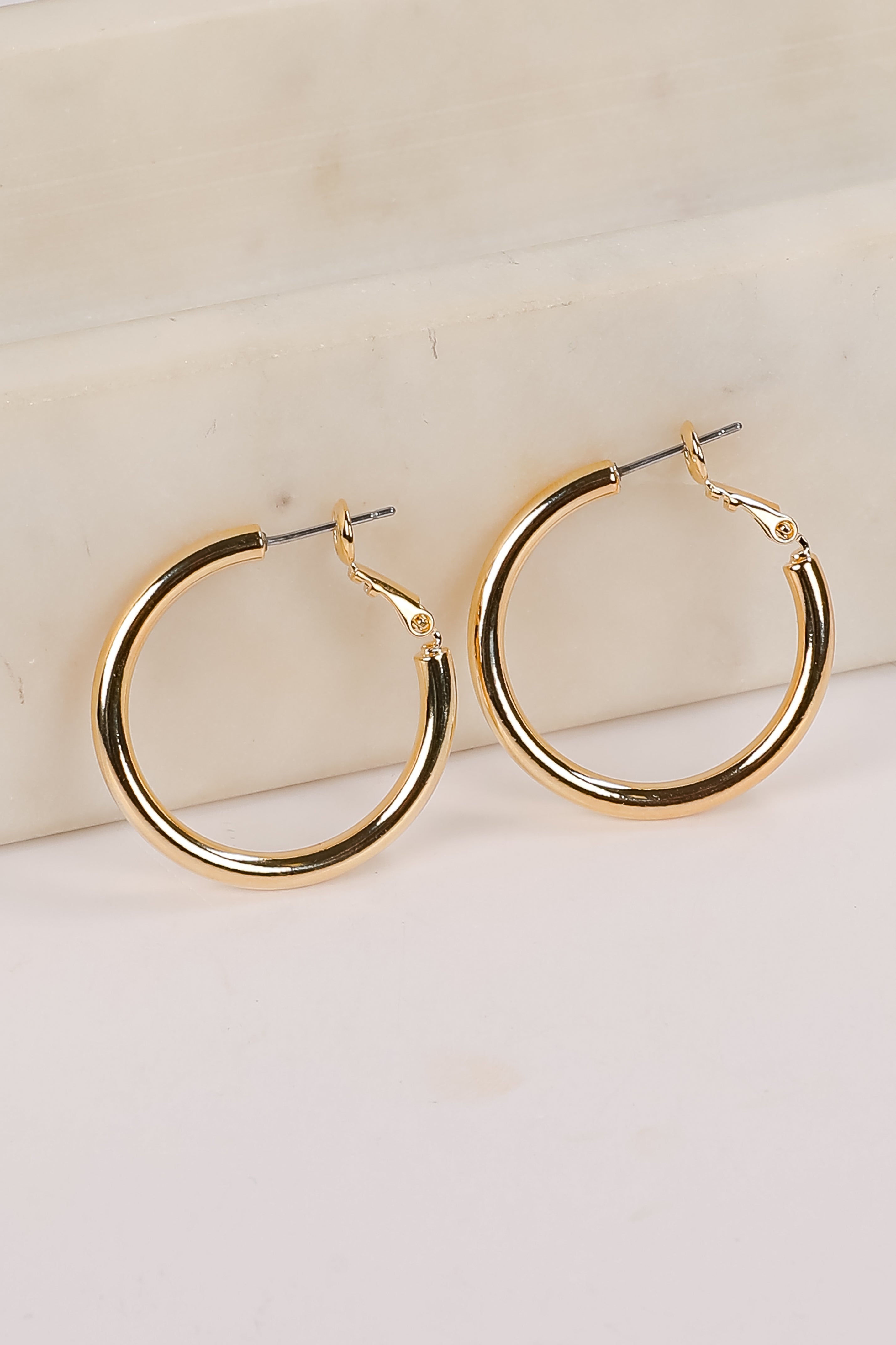 Rachel Gold Hoop Earrings