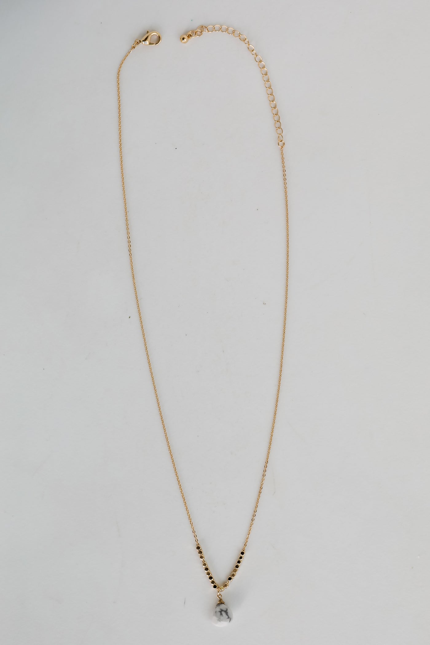 Kylie Gold Gemstone Charm Necklace