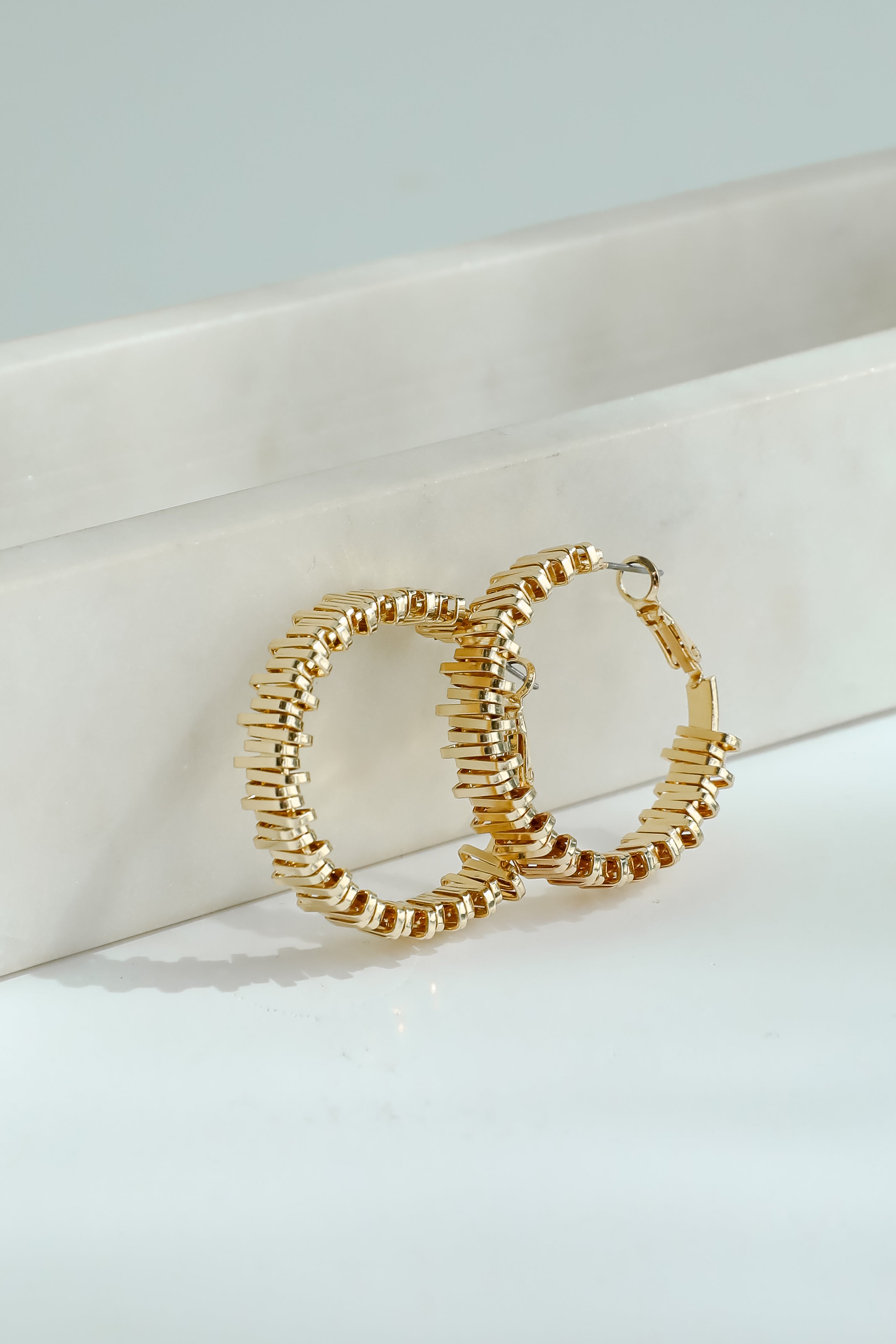 Ruth Textured Hoop Earrings