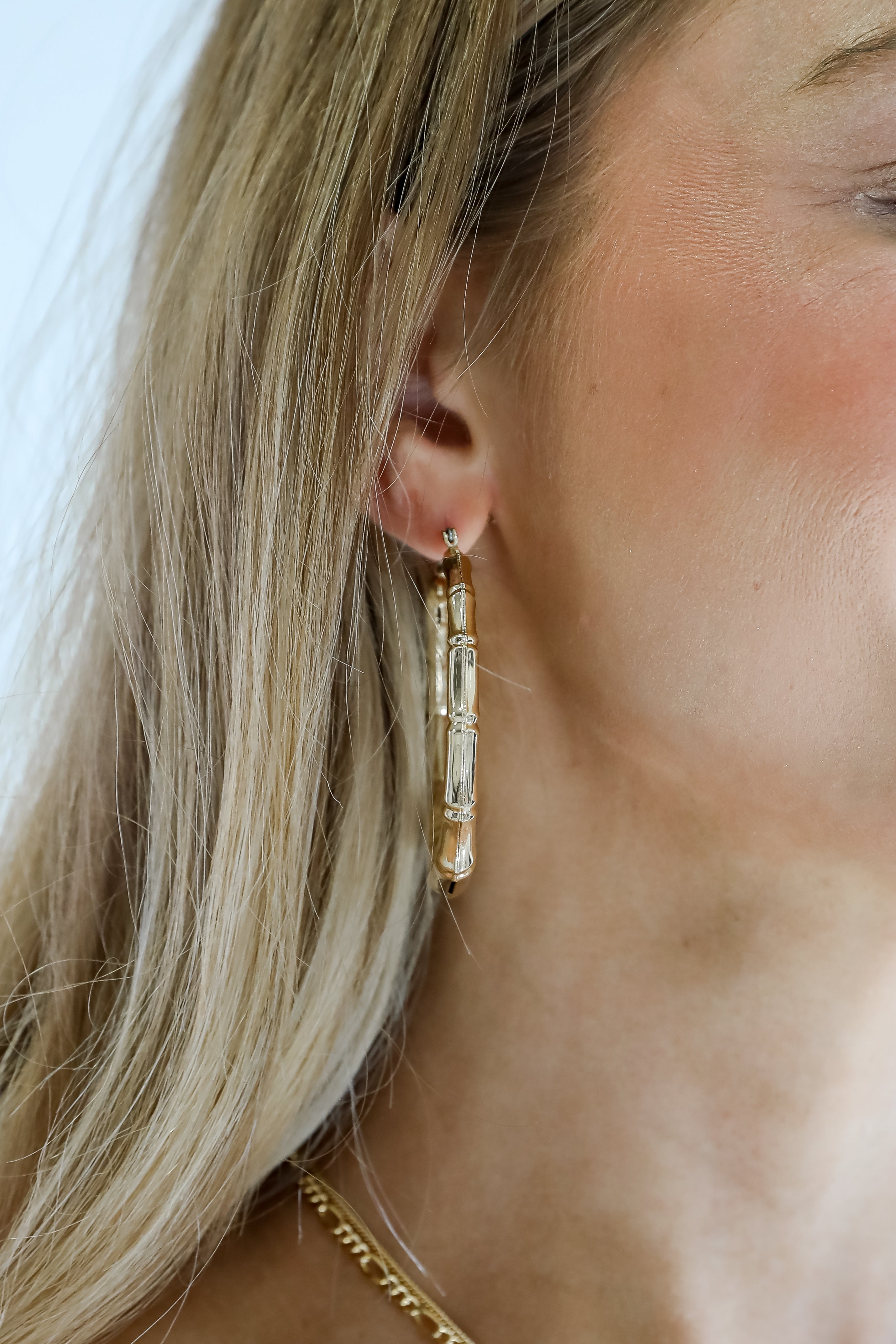Sutton Gold Textured Hoop Earrings