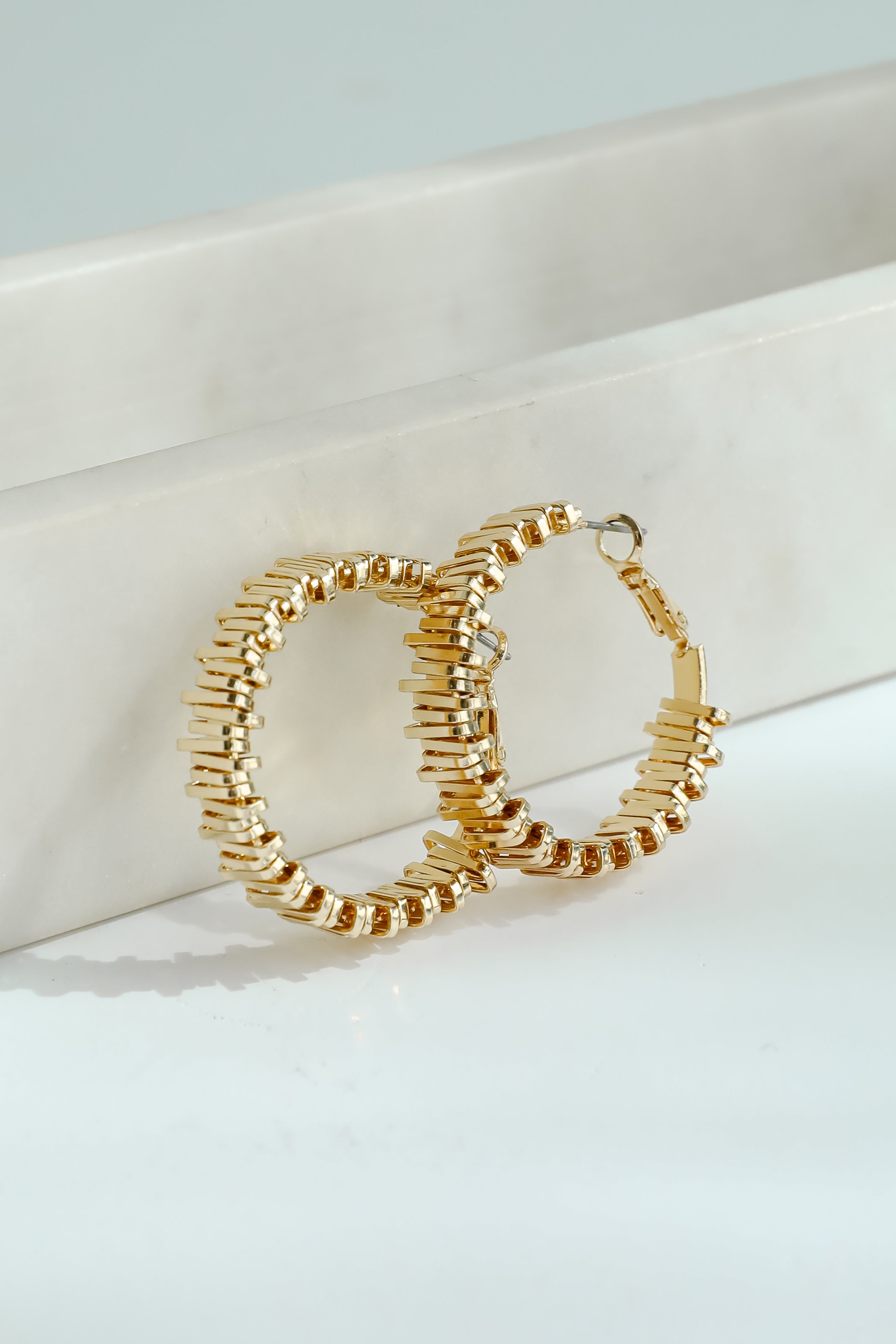 Ruth Textured Hoop Earrings