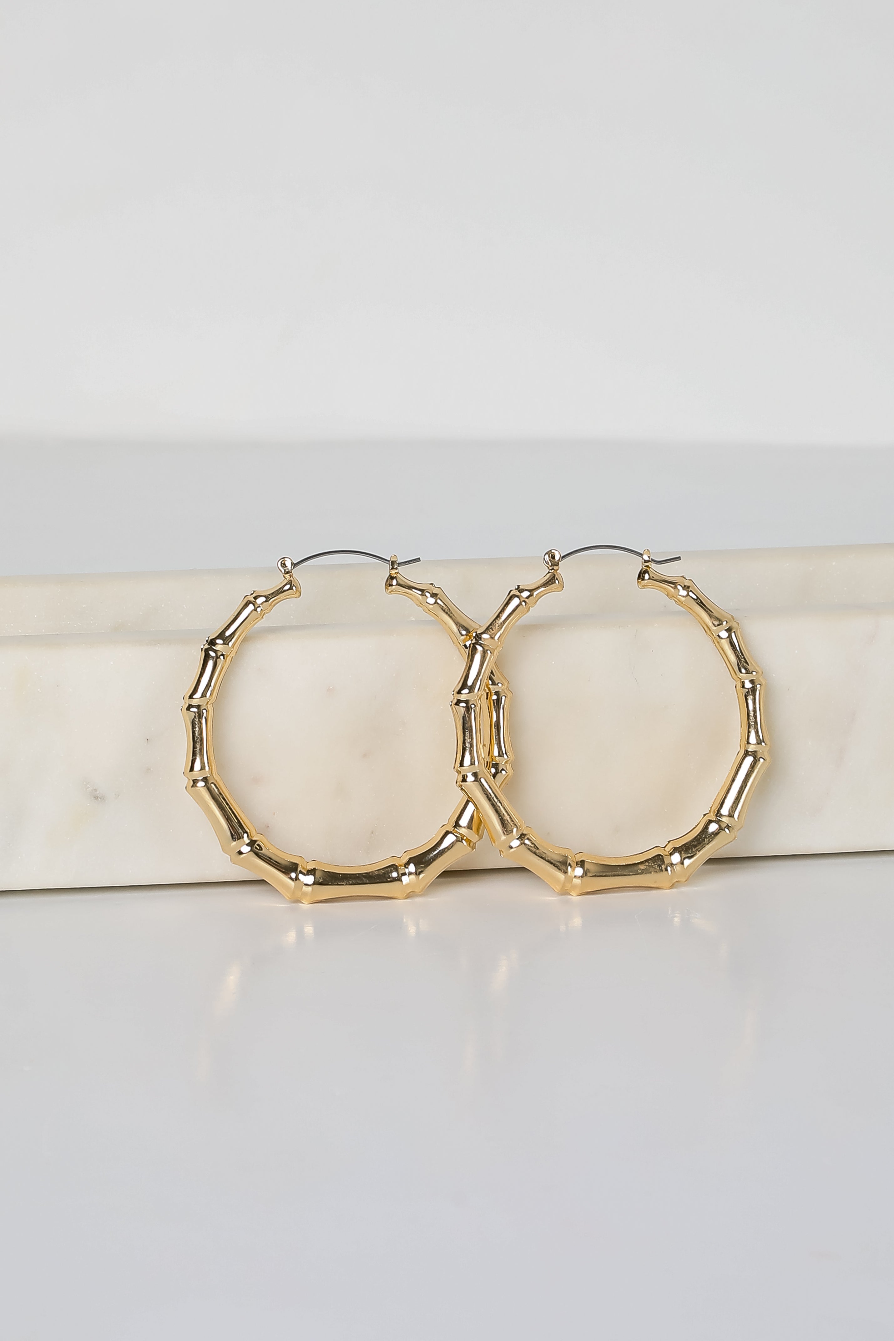 Sutton Gold Textured Hoop Earrings