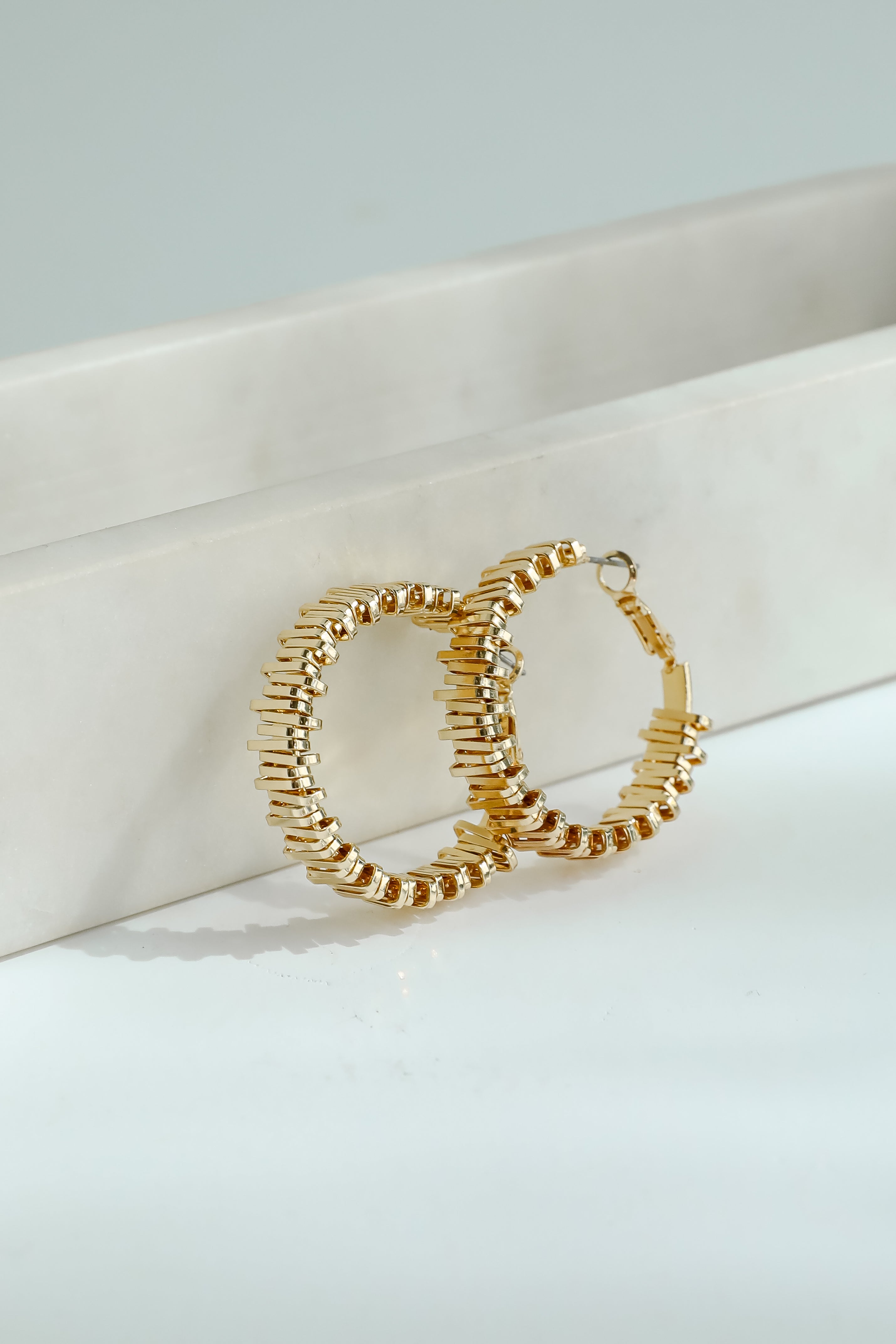 Ruth Textured Hoop Earrings