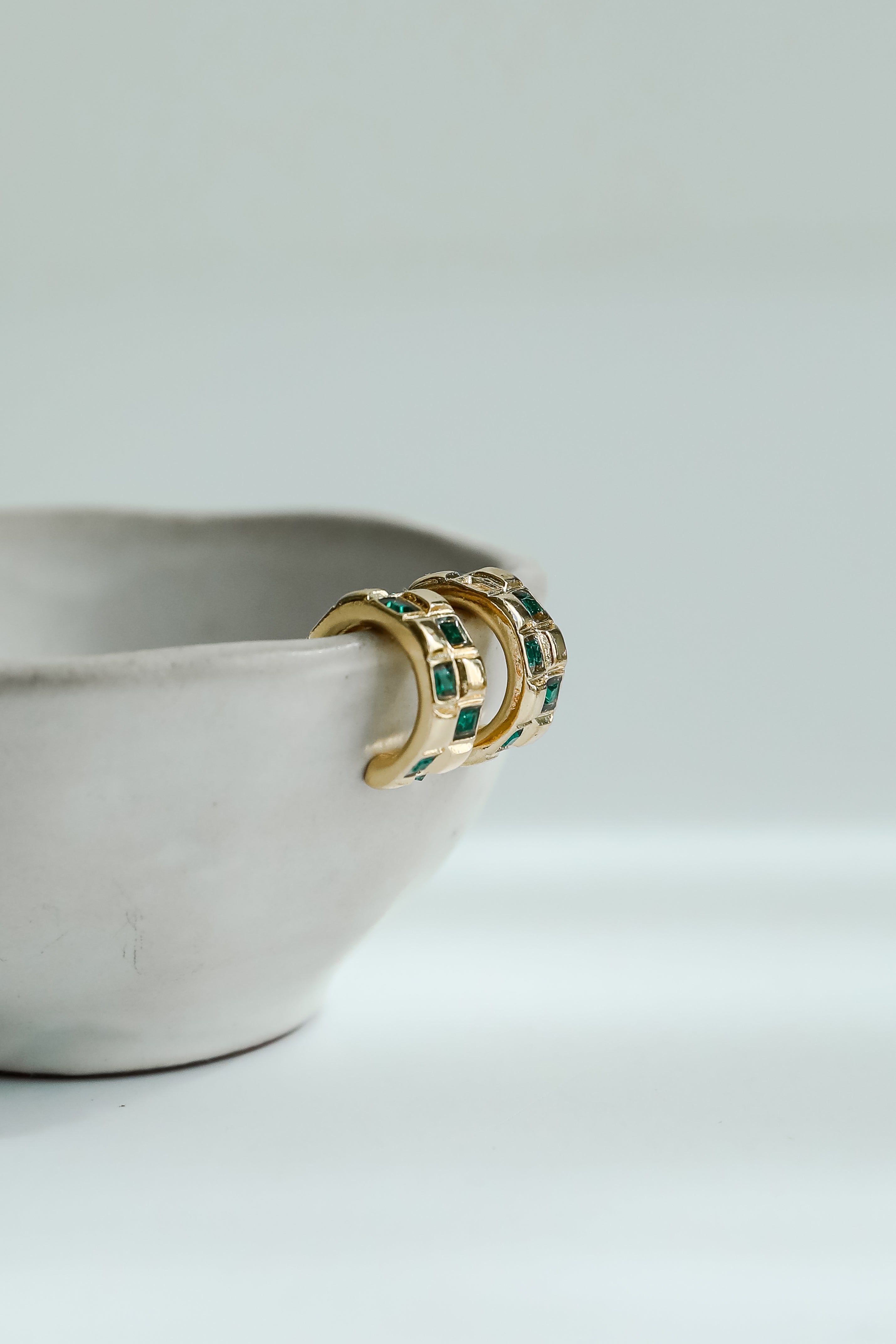 Kaylee Checkered Mini Hoop Earrings