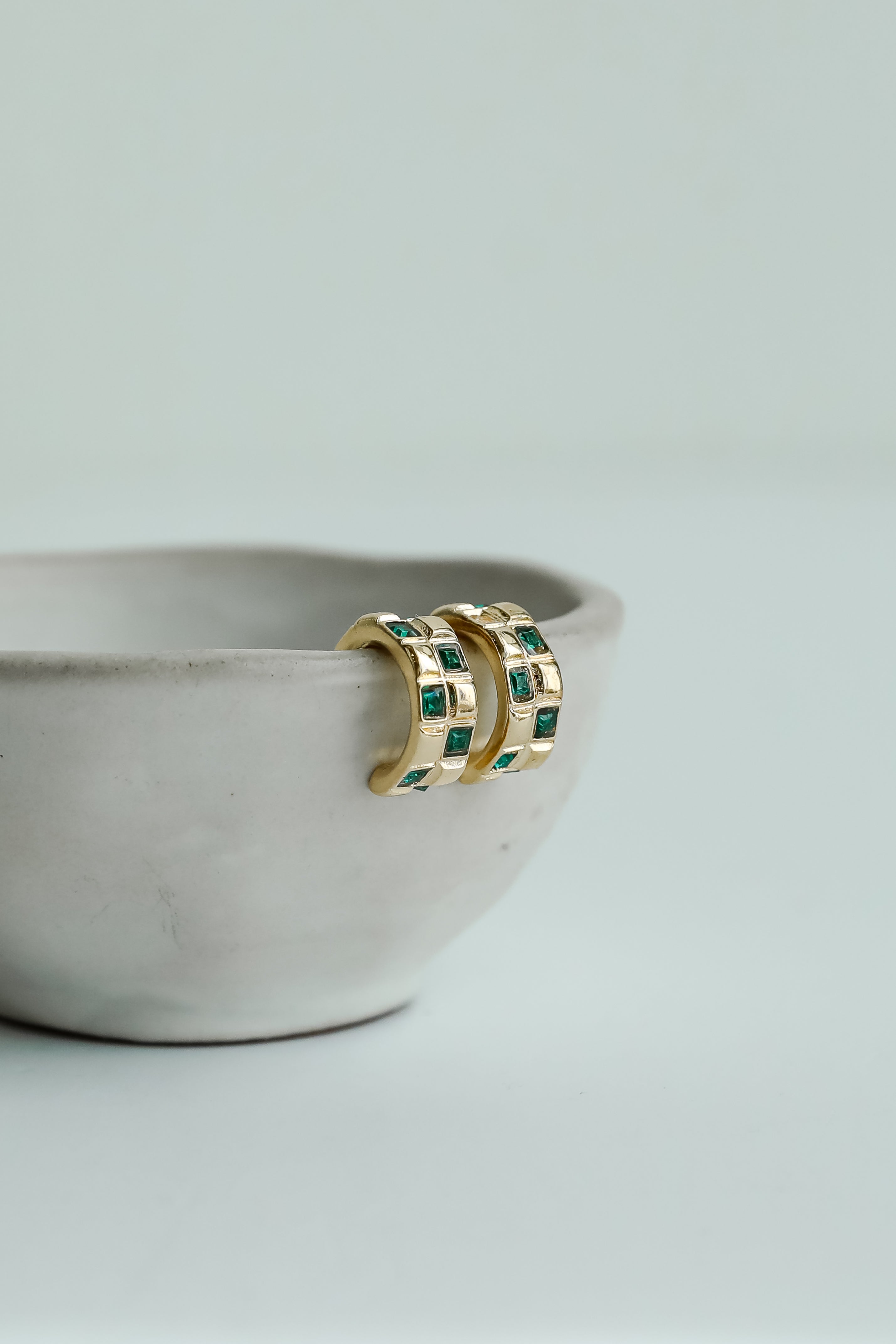 Kaylee Checkered Mini Hoop Earrings