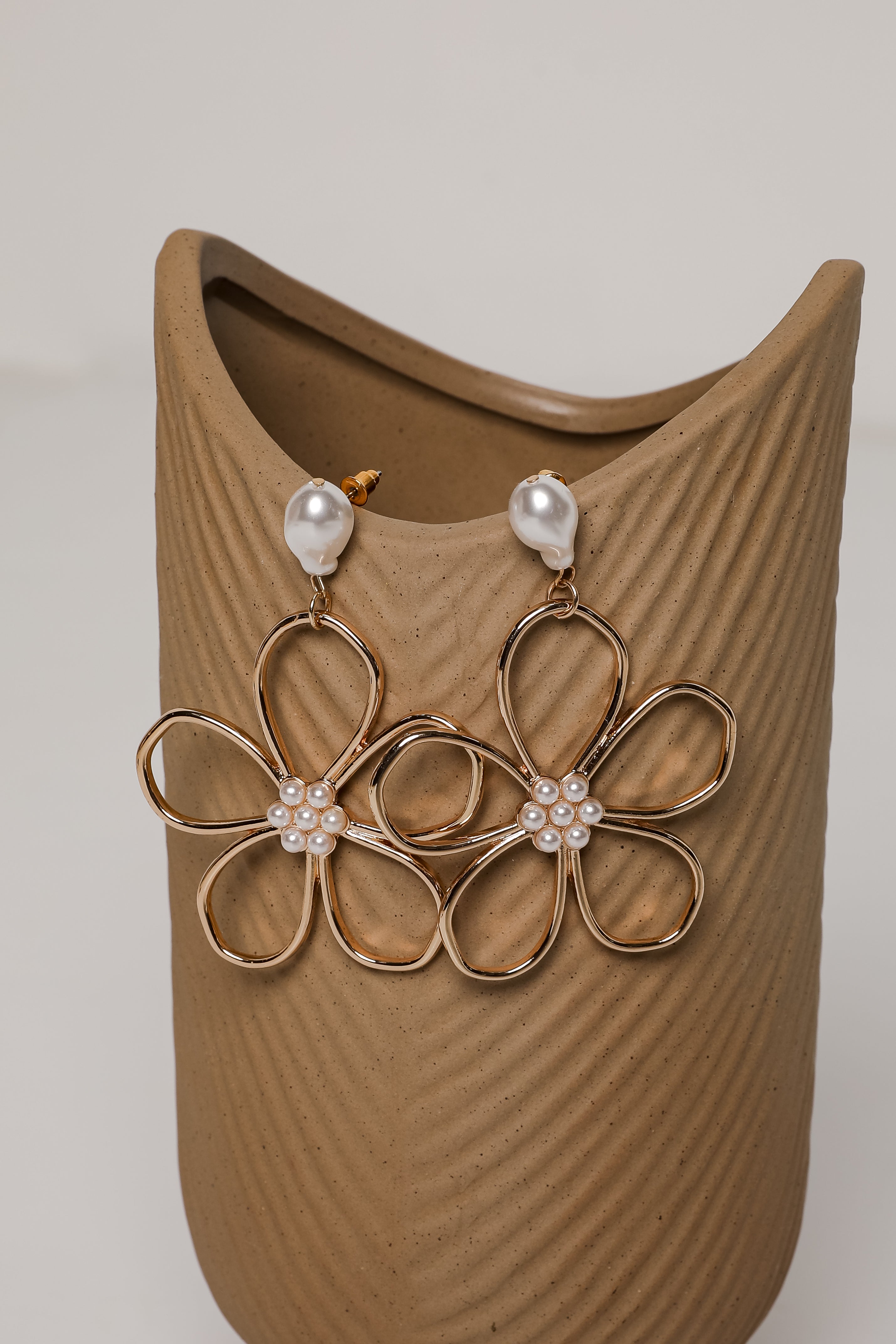 Haven Gold Flower Drop Earrings