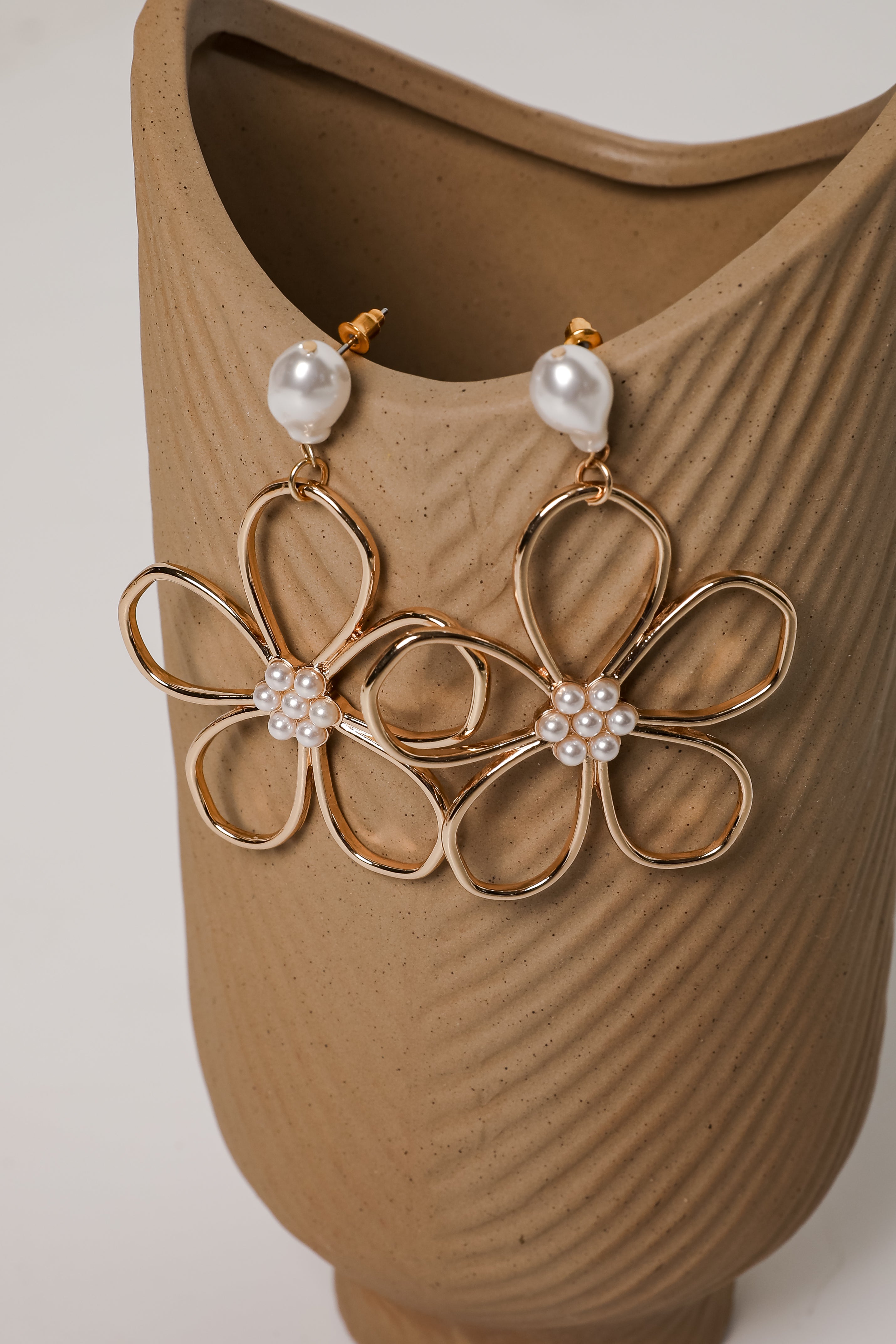 Haven Gold Flower Drop Earrings