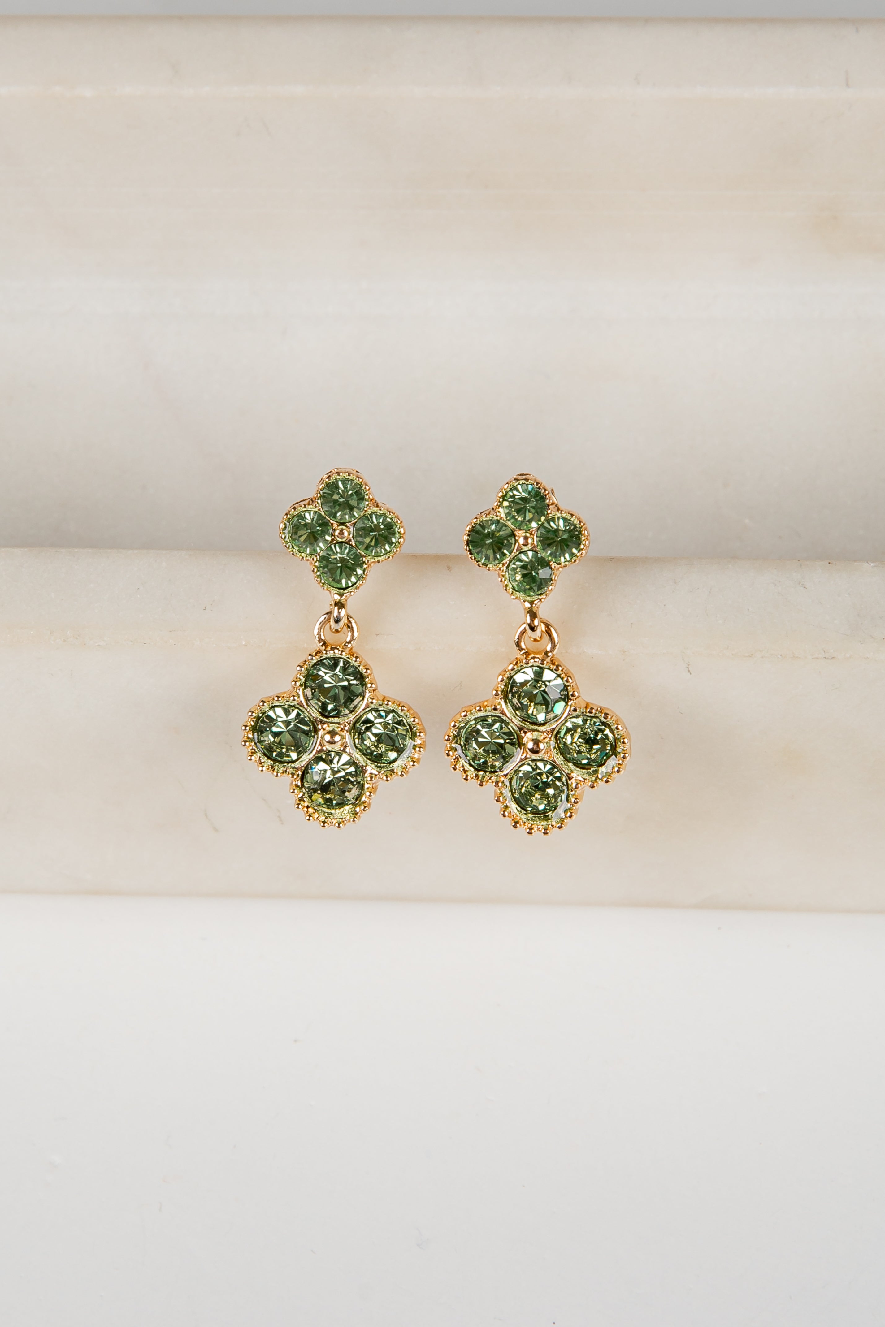 Cute Green Gemstone Drop Earrings | Statement Earrings | DressUp Cute Green Gemstone Drop Earrings | Statement Earrings | DressUp