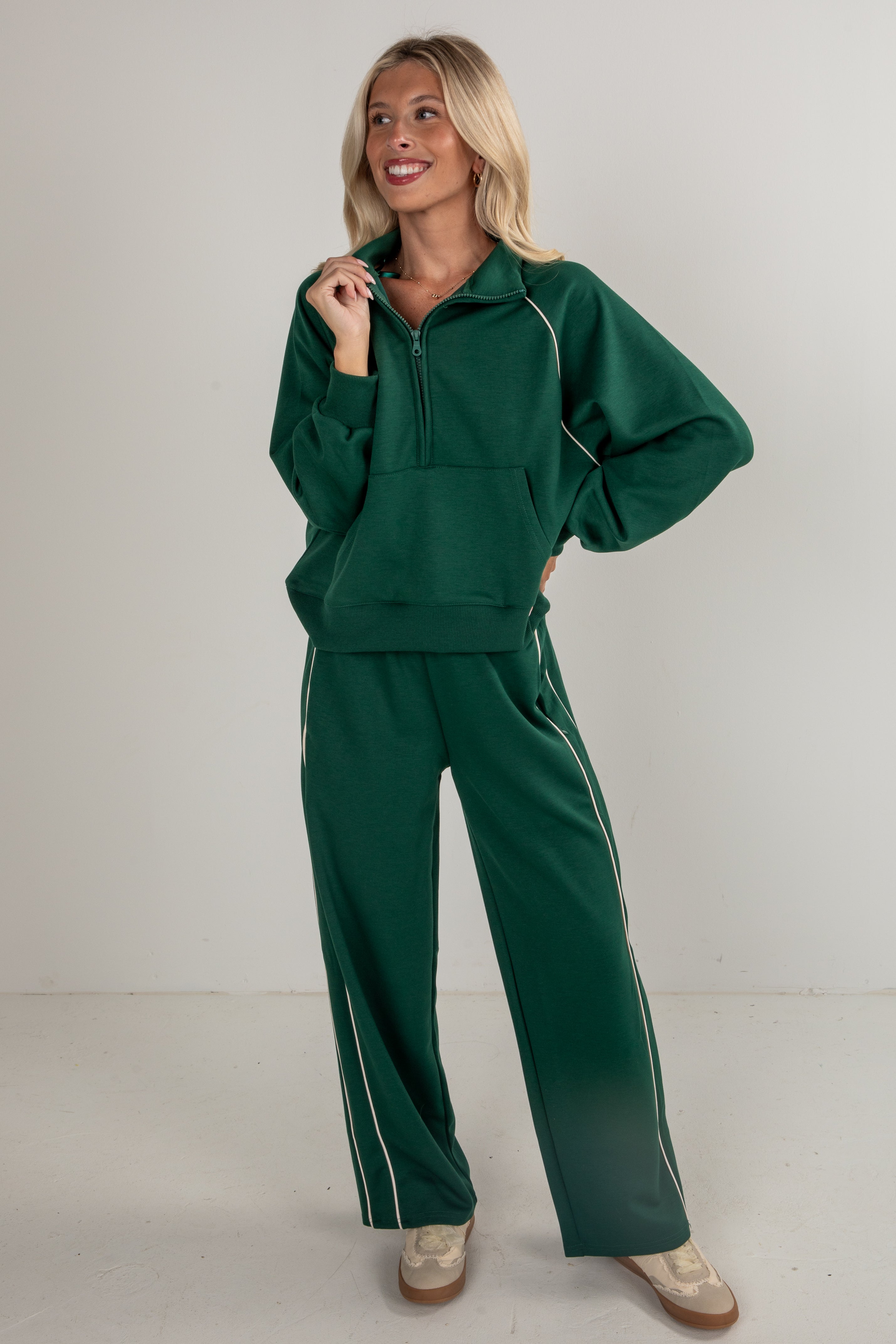 green track suit