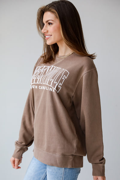 cute Brown Greenville South Carolina Sweatshirt