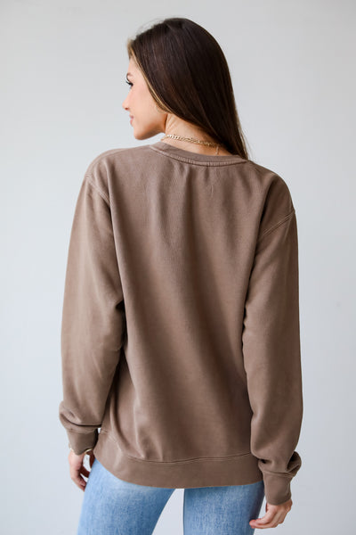 oversized Brown Greenville South Carolina Sweatshirt