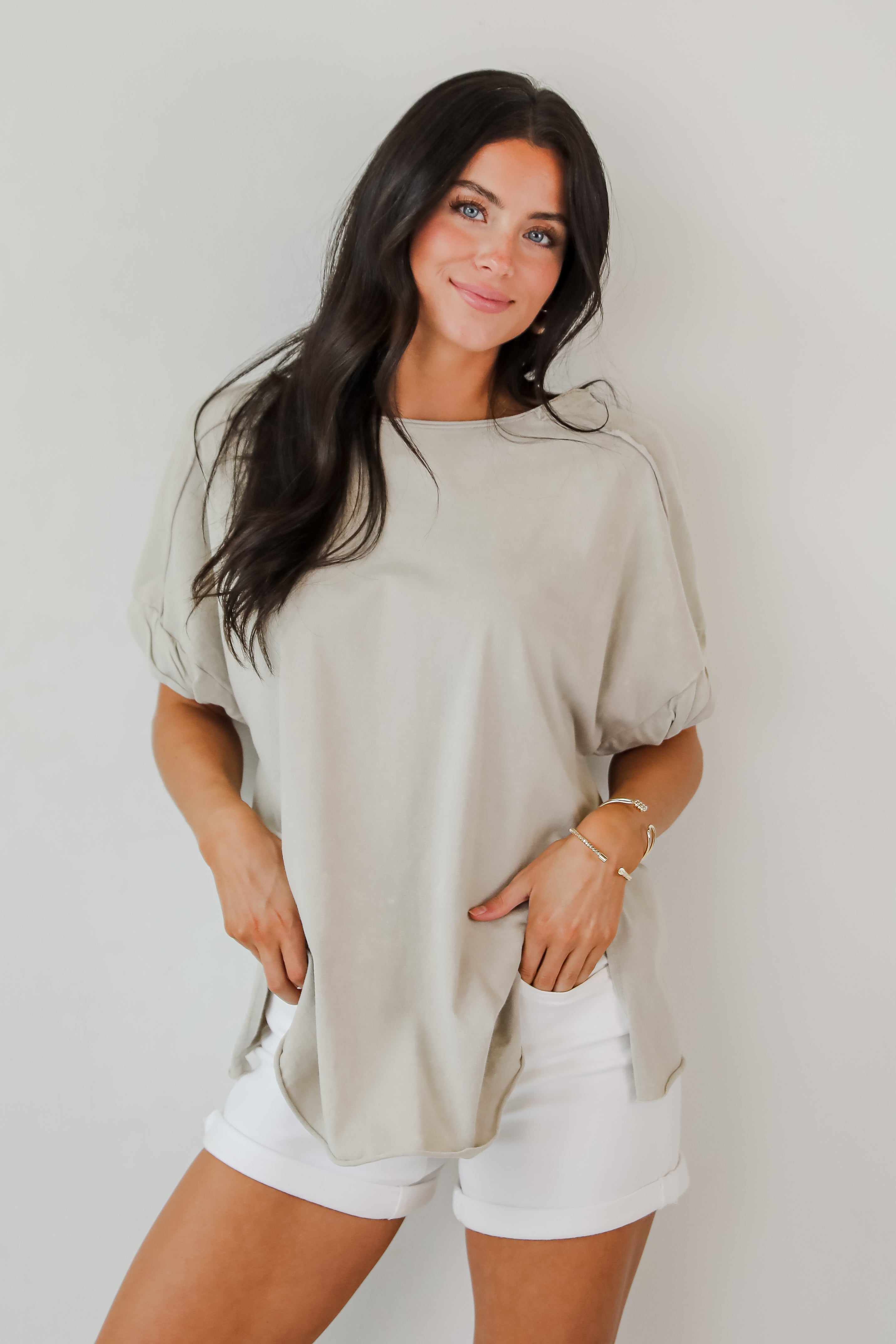 Marley Everyday Grey Oversized Tee