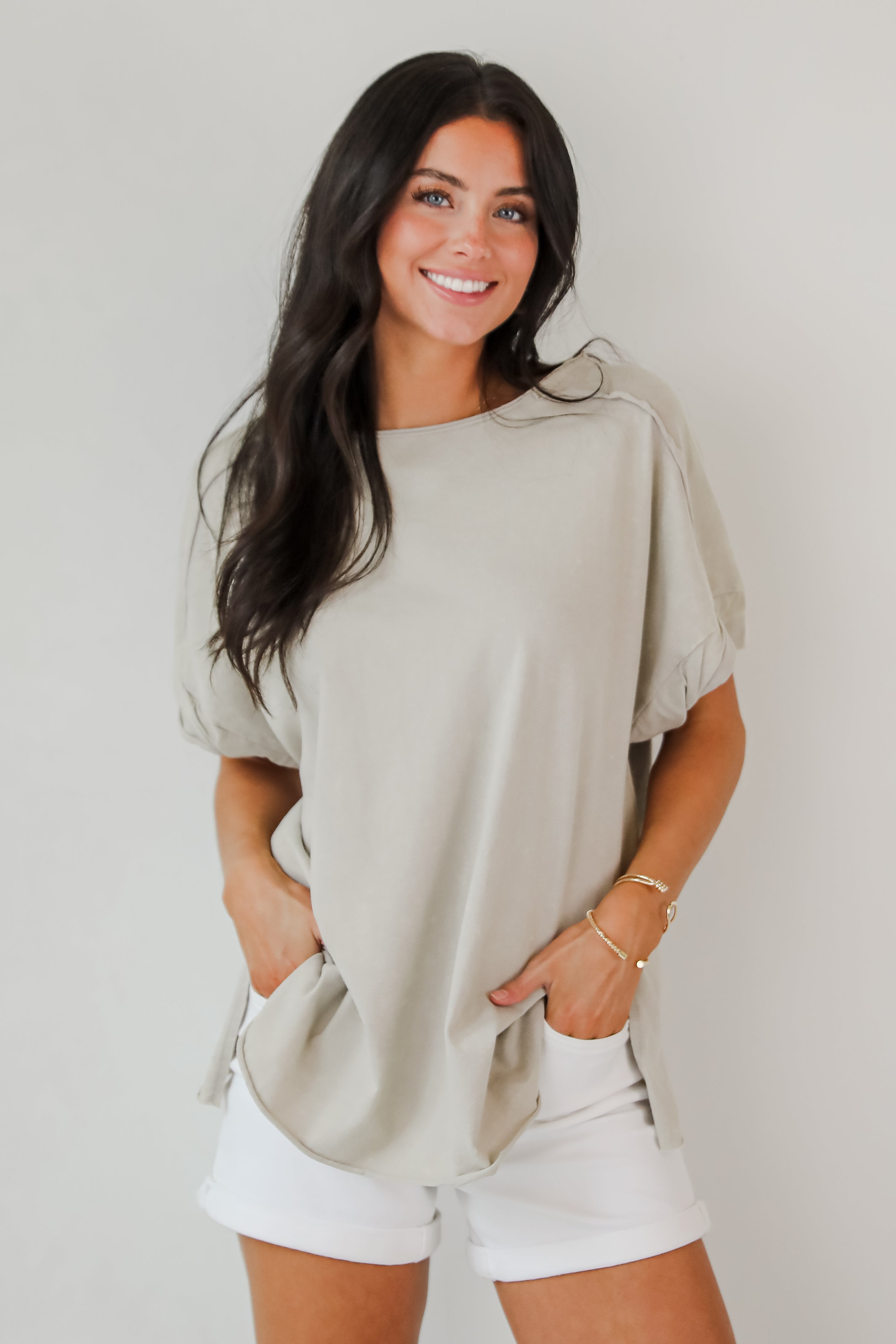 Marley Everyday Grey Oversized Tee