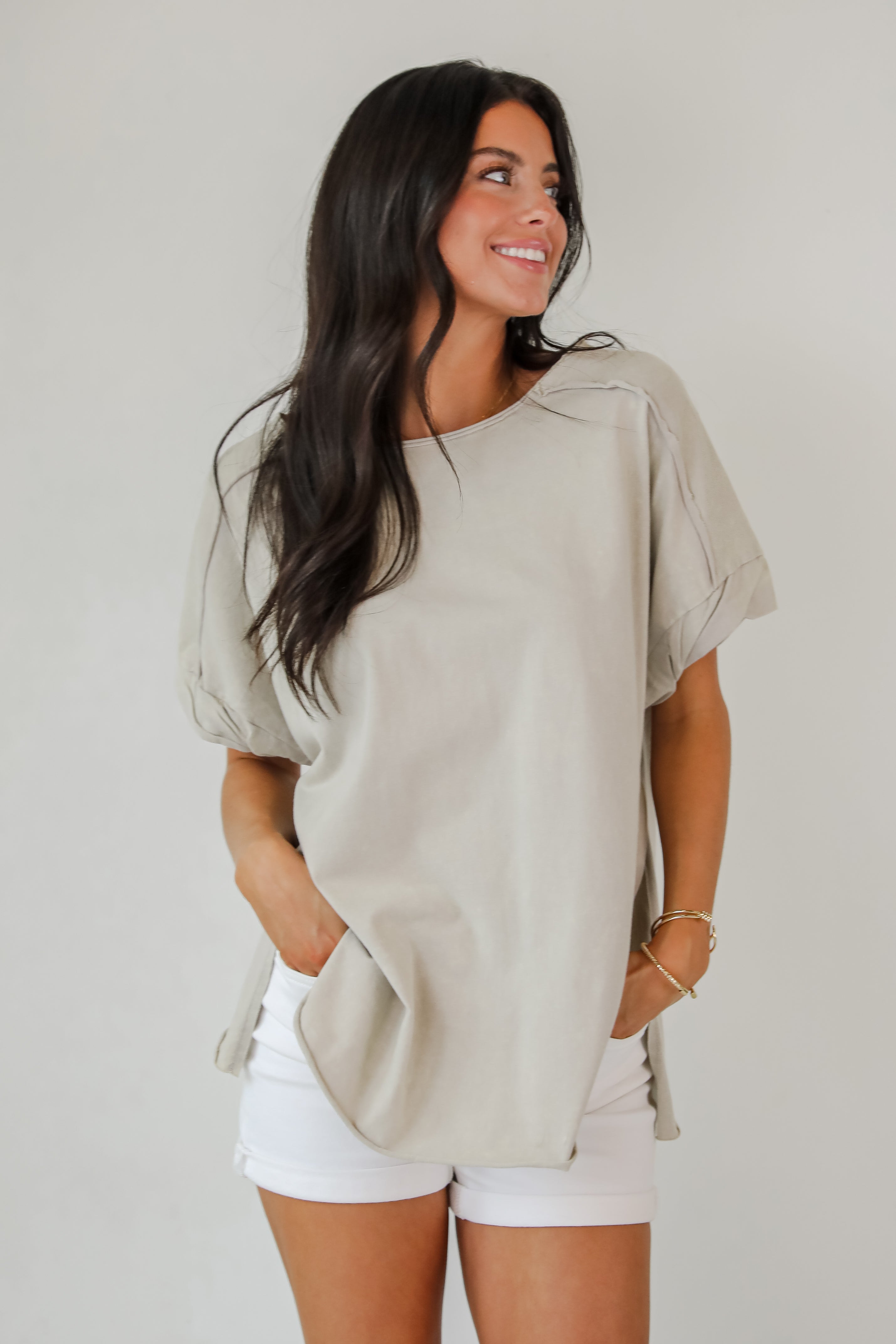 Marley Everyday Grey Oversized Tee