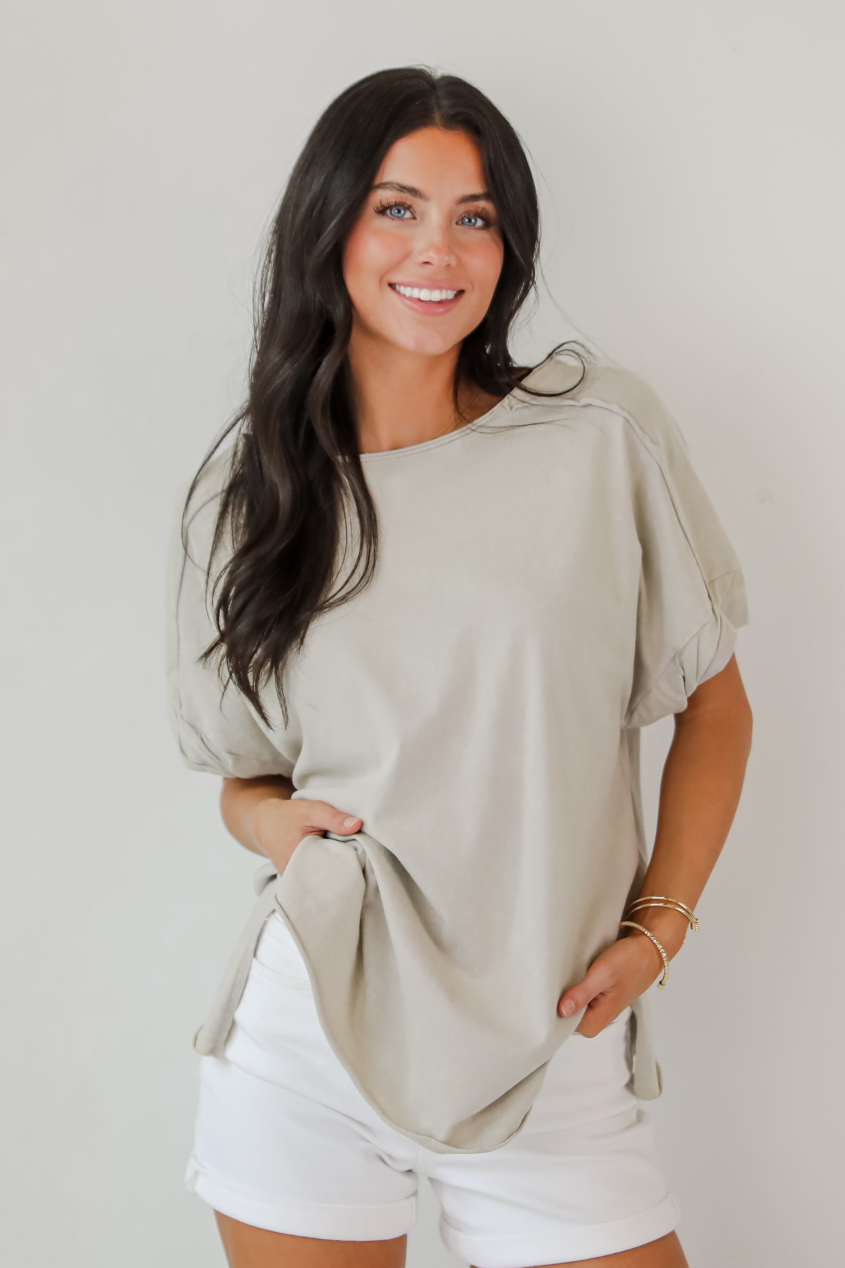 Marley Everyday Grey Oversized Tee